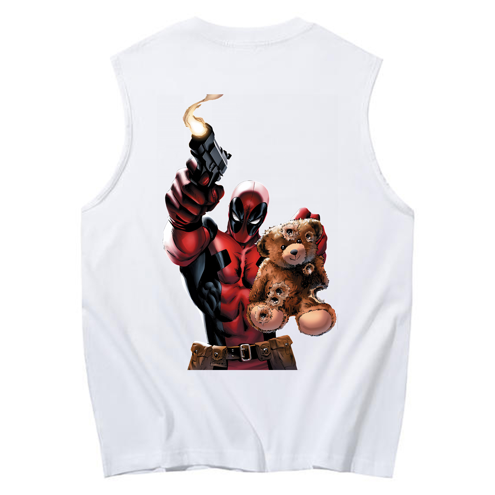 （画像用） Deadpool デッドプール コットン100％タンクトップ（背面プリント）