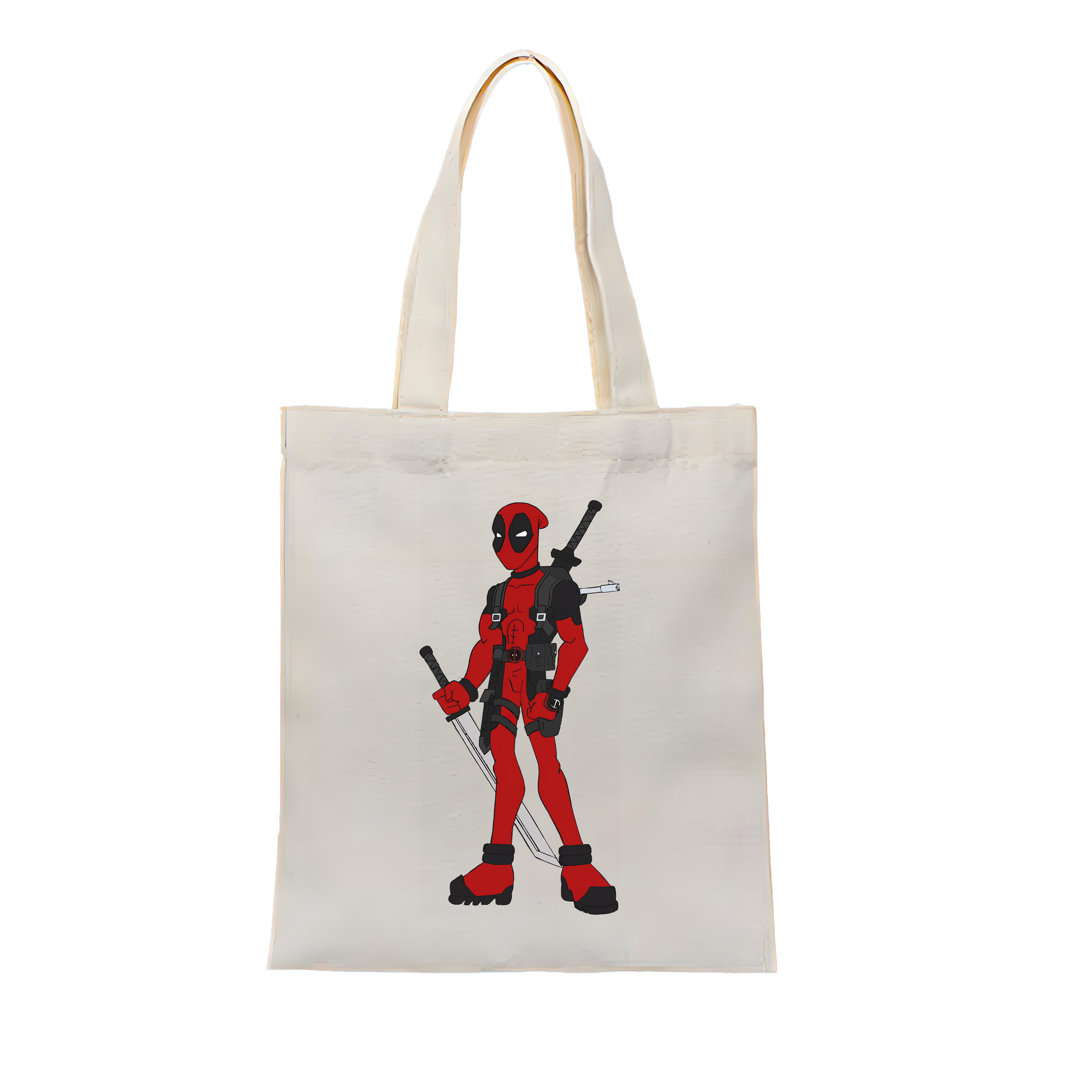 （画像用） Deadpool デッドプール 縦型キャンバス生地手提げバッグ　トートバッグ
