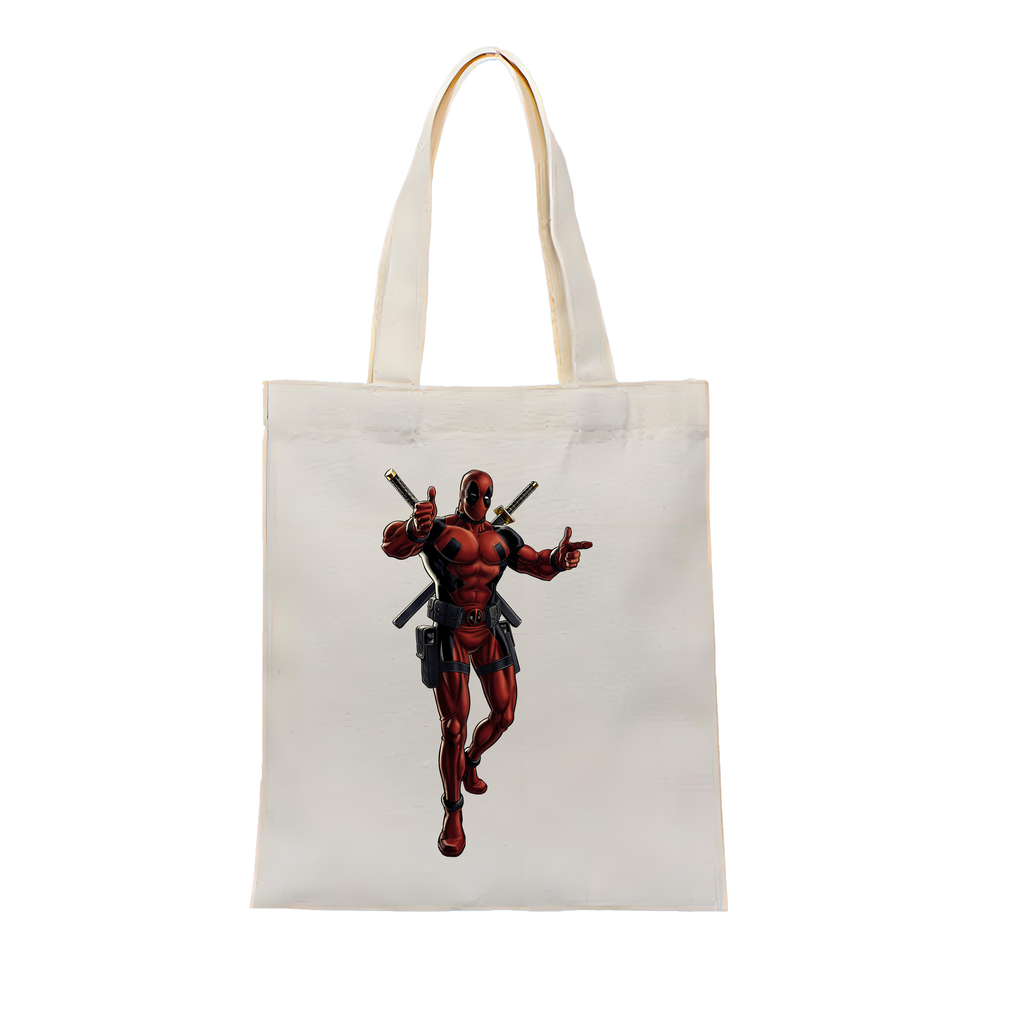 （画像用） Deadpool デッドプール 縦型キャンバス生地手提げバッグ　トートバッグ