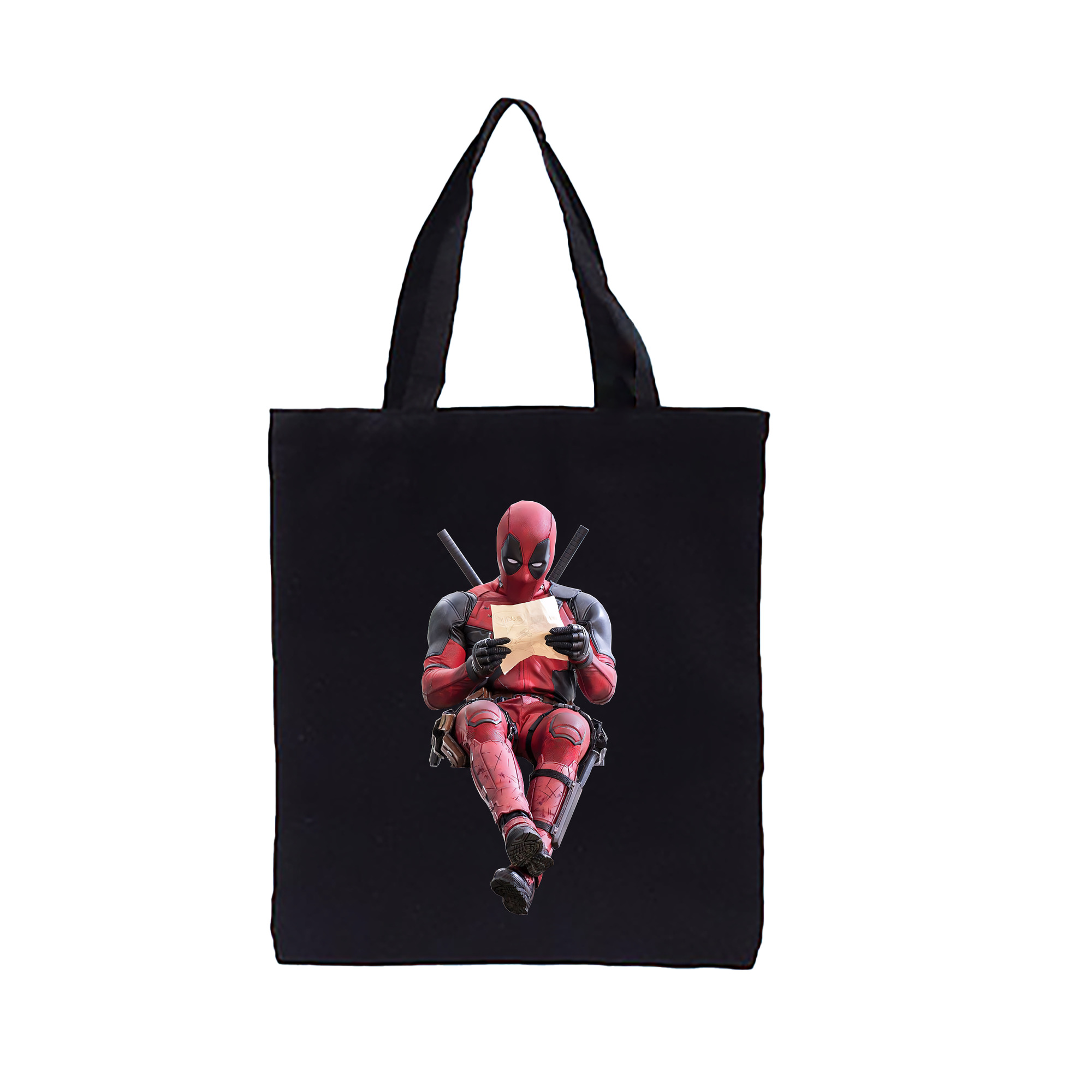 （画像用） Deadpool デッドプール 縦型キャンバス生地手提げバッグ　トートバッグ