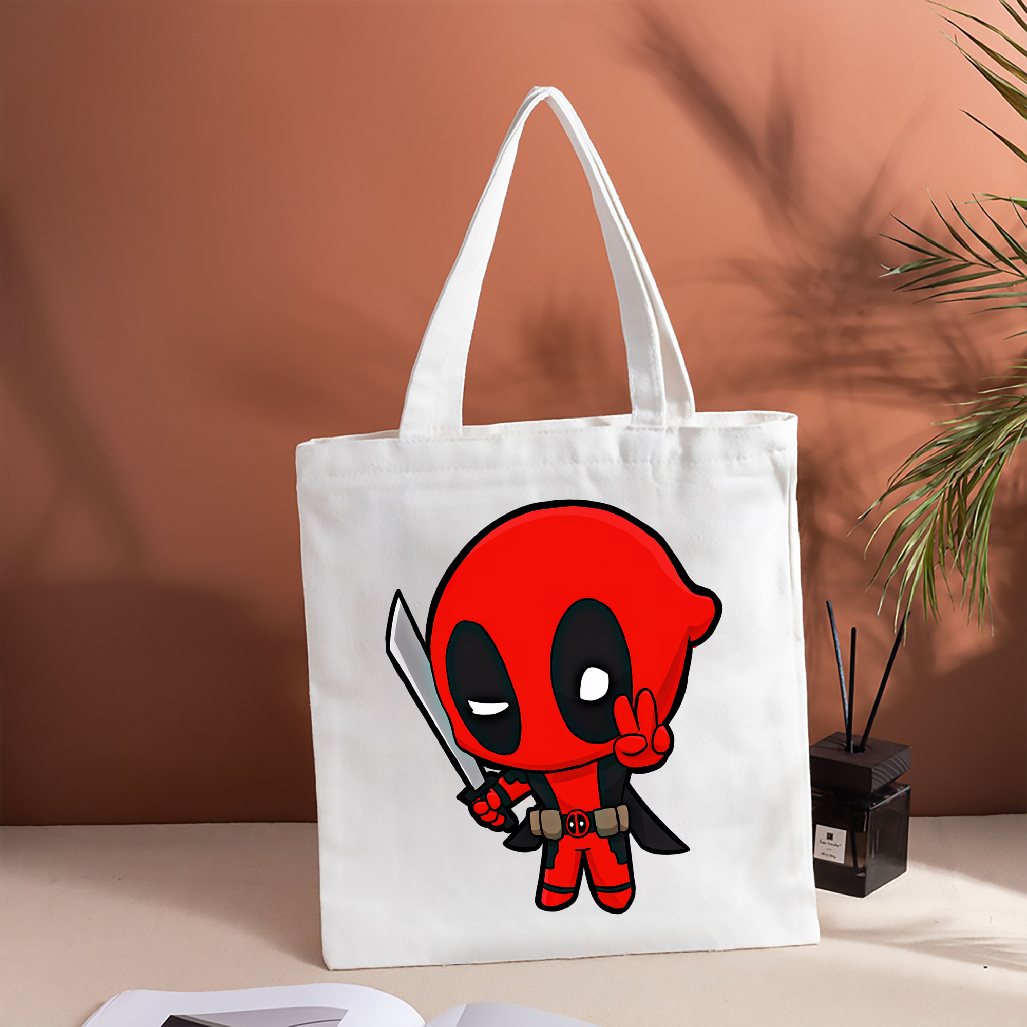 Deadpool デッドプール 縦型キャンバス生地手提げバッグ　トートバッグ