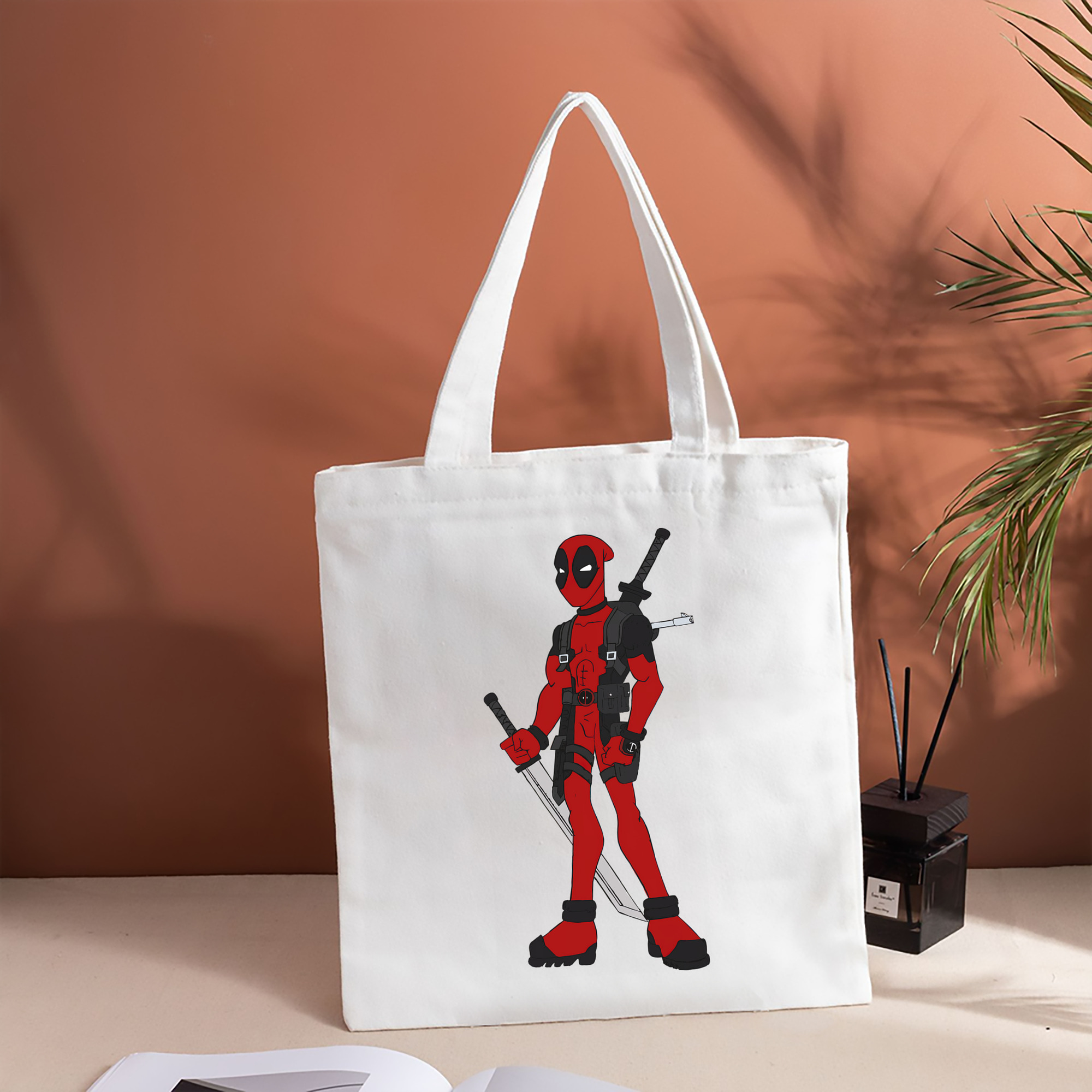 Deadpool デッドプール 縦型キャンバス生地手提げバッグ　トートバッグ