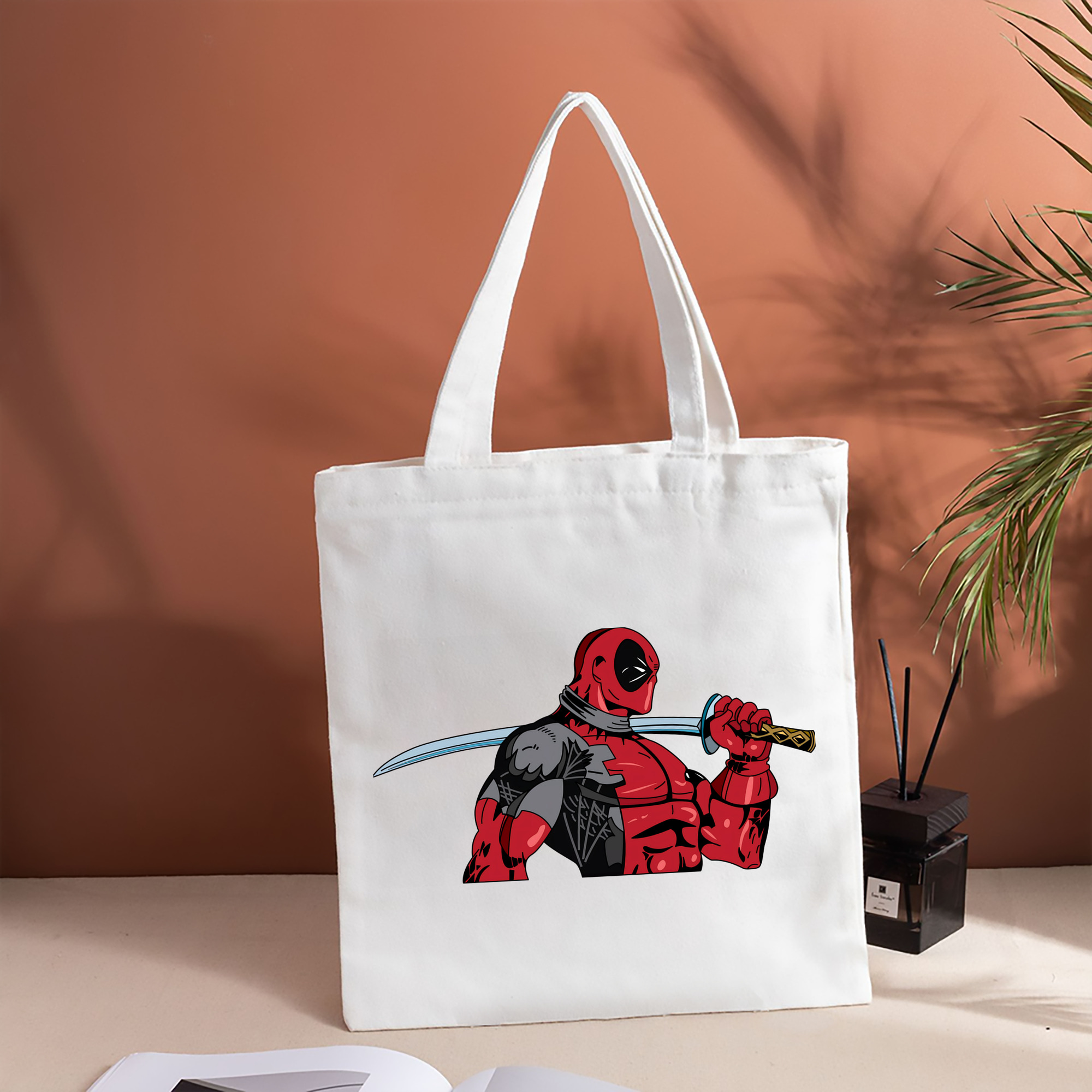 Deadpool デッドプール 縦型キャンバス生地手提げバッグ　トートバッグ