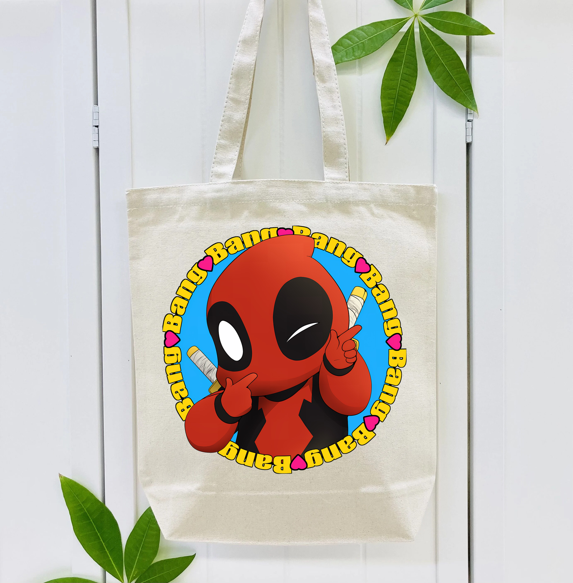 Deadpool デッドプール 縦型キャンバス生地手提げバッグ　トートバッグ