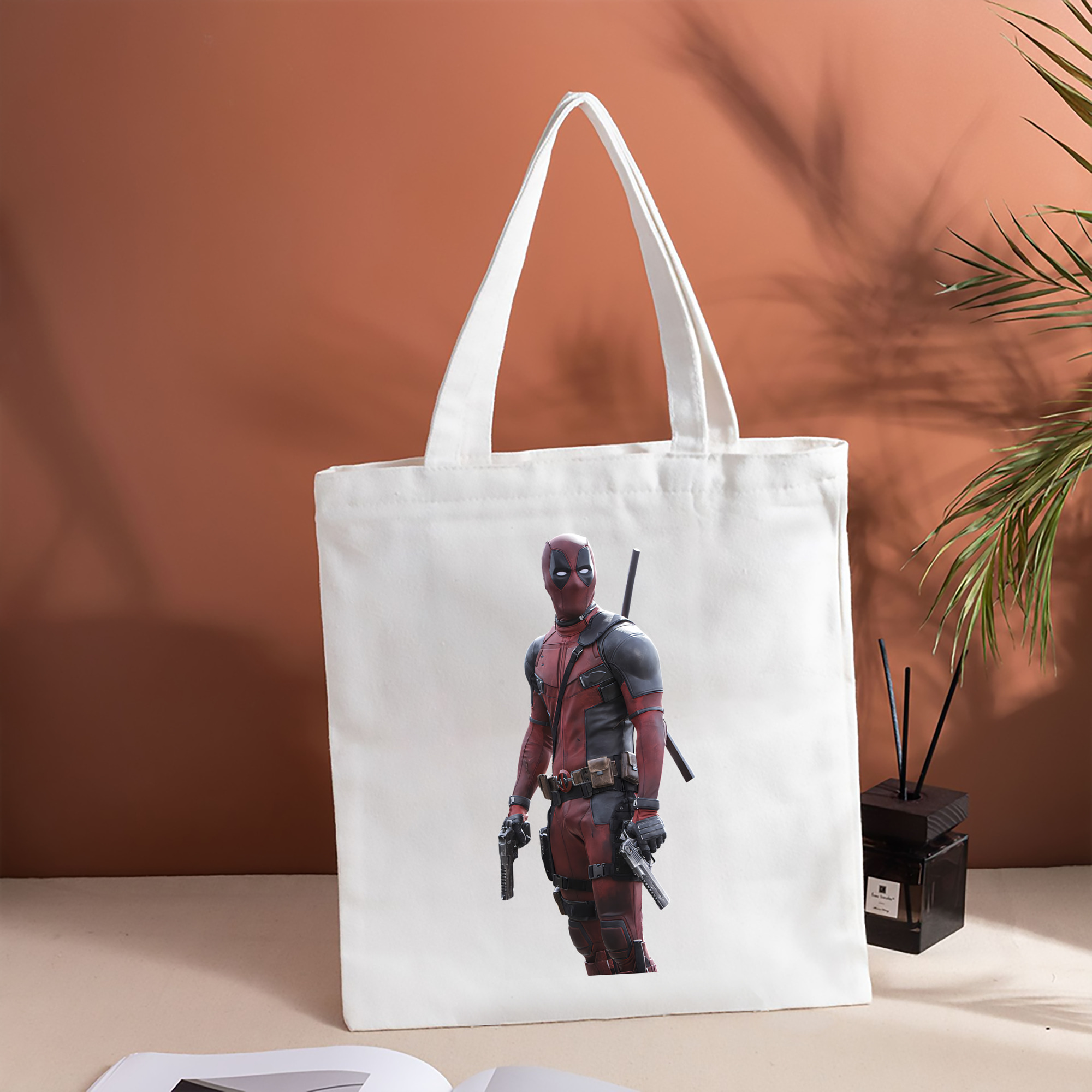 Deadpool デッドプール 縦型キャンバス生地手提げバッグ　トートバッグ