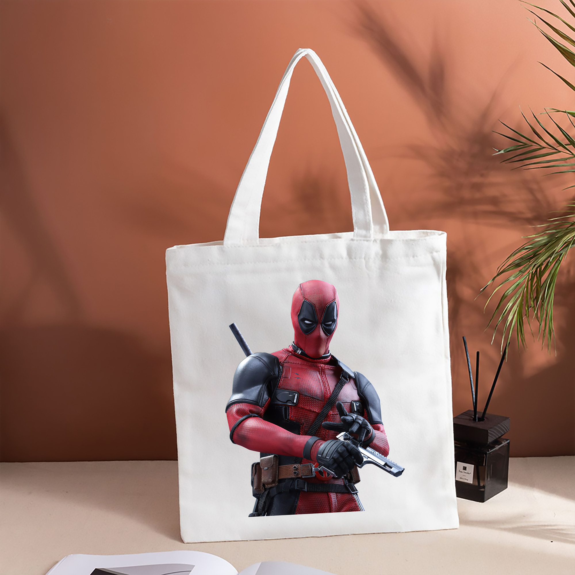 Deadpool デッドプール 縦型キャンバス生地手提げバッグ　トートバッグ