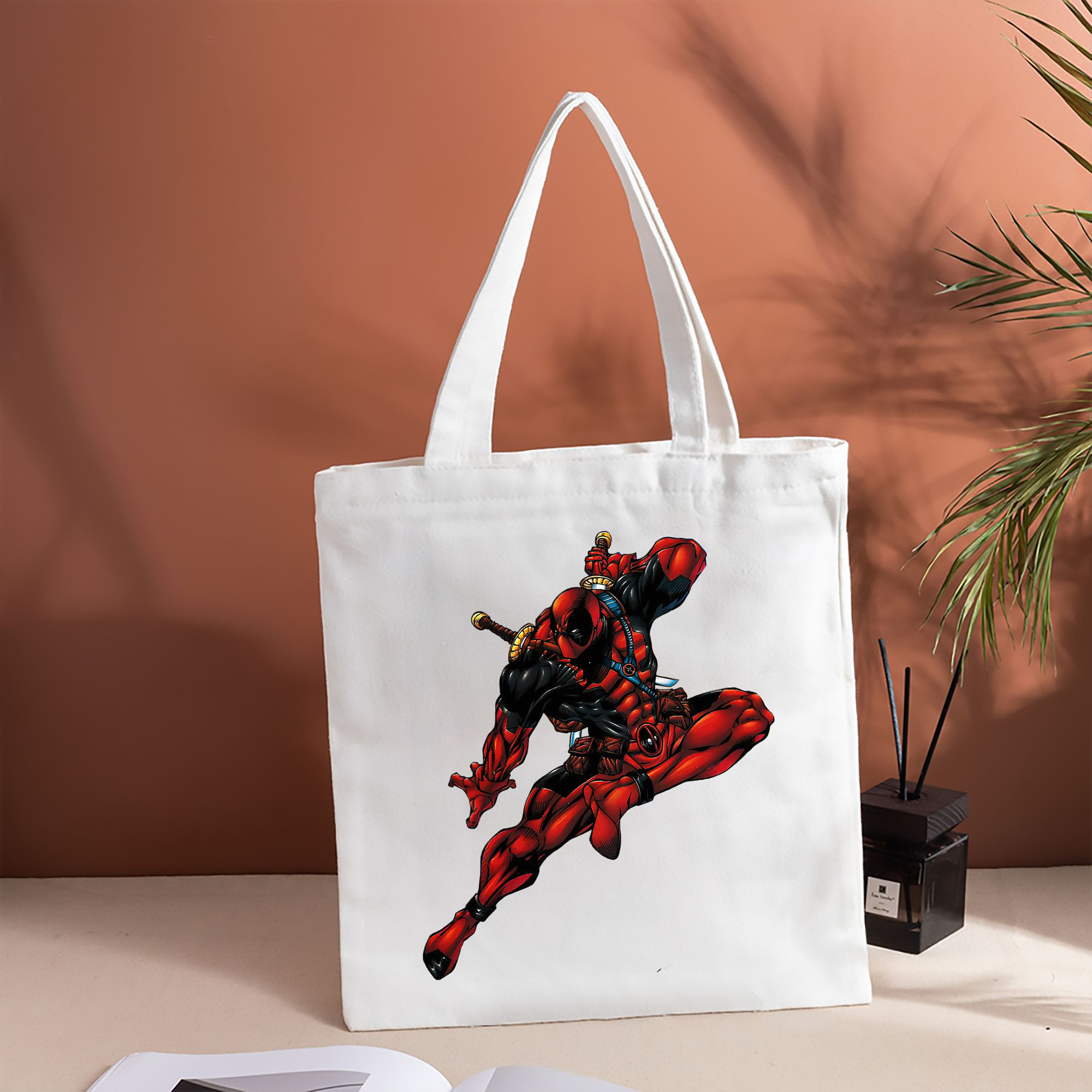 Deadpool デッドプール 縦型キャンバス生地手提げバッグ　トートバッグ