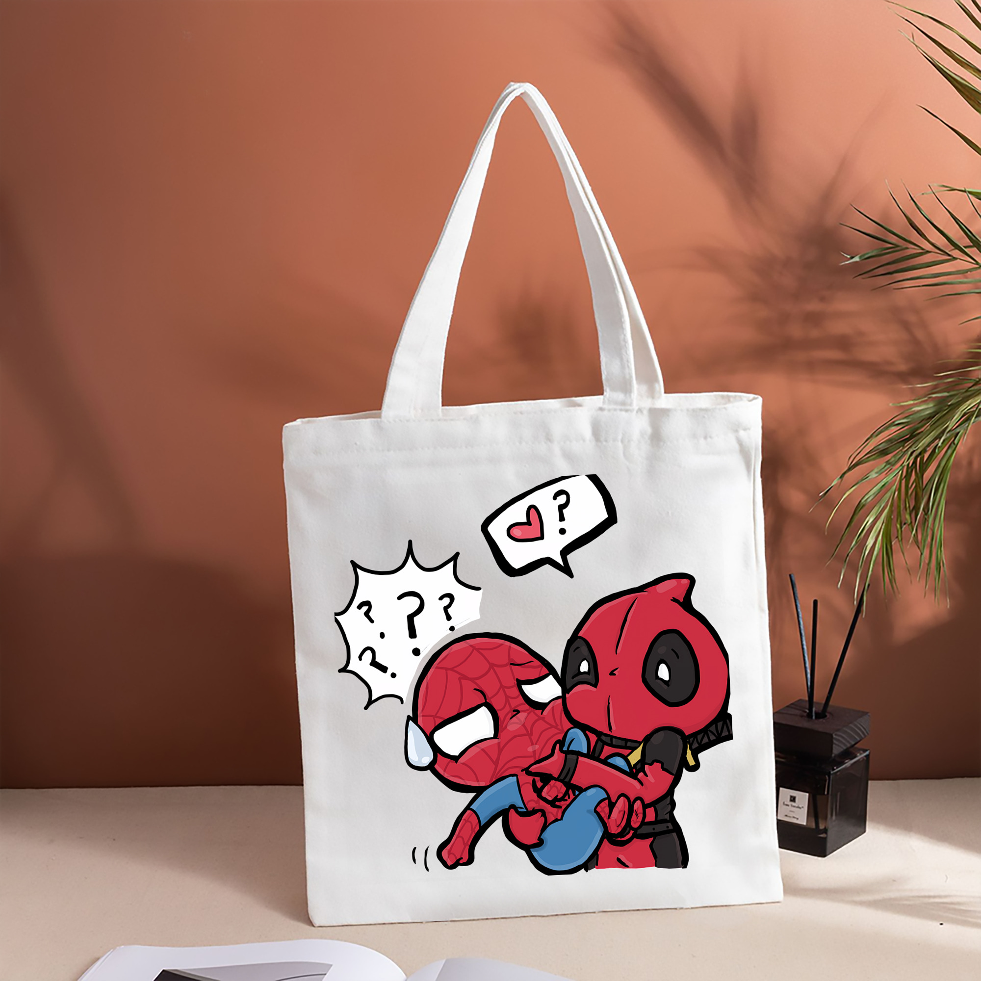 Deadpool デッドプール 縦型キャンバス生地手提げバッグ　トートバッグ