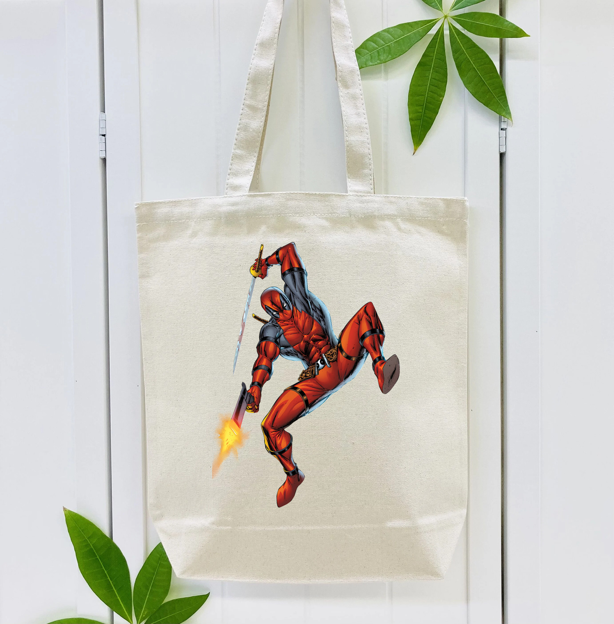 Deadpool デッドプール 縦型キャンバス生地手提げバッグ　トートバッグ