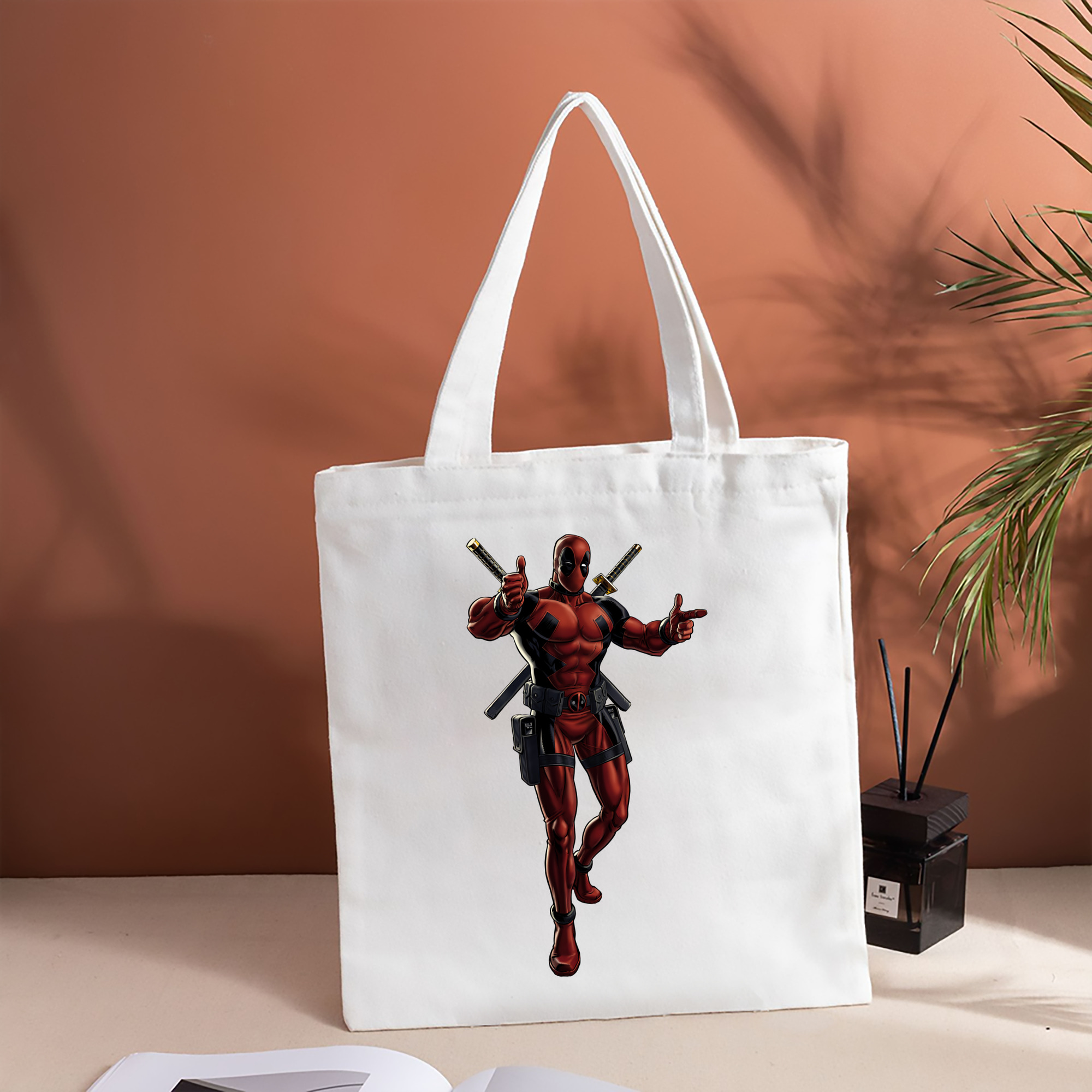 Deadpool デッドプール 縦型キャンバス生地手提げバッグ　トートバッグ