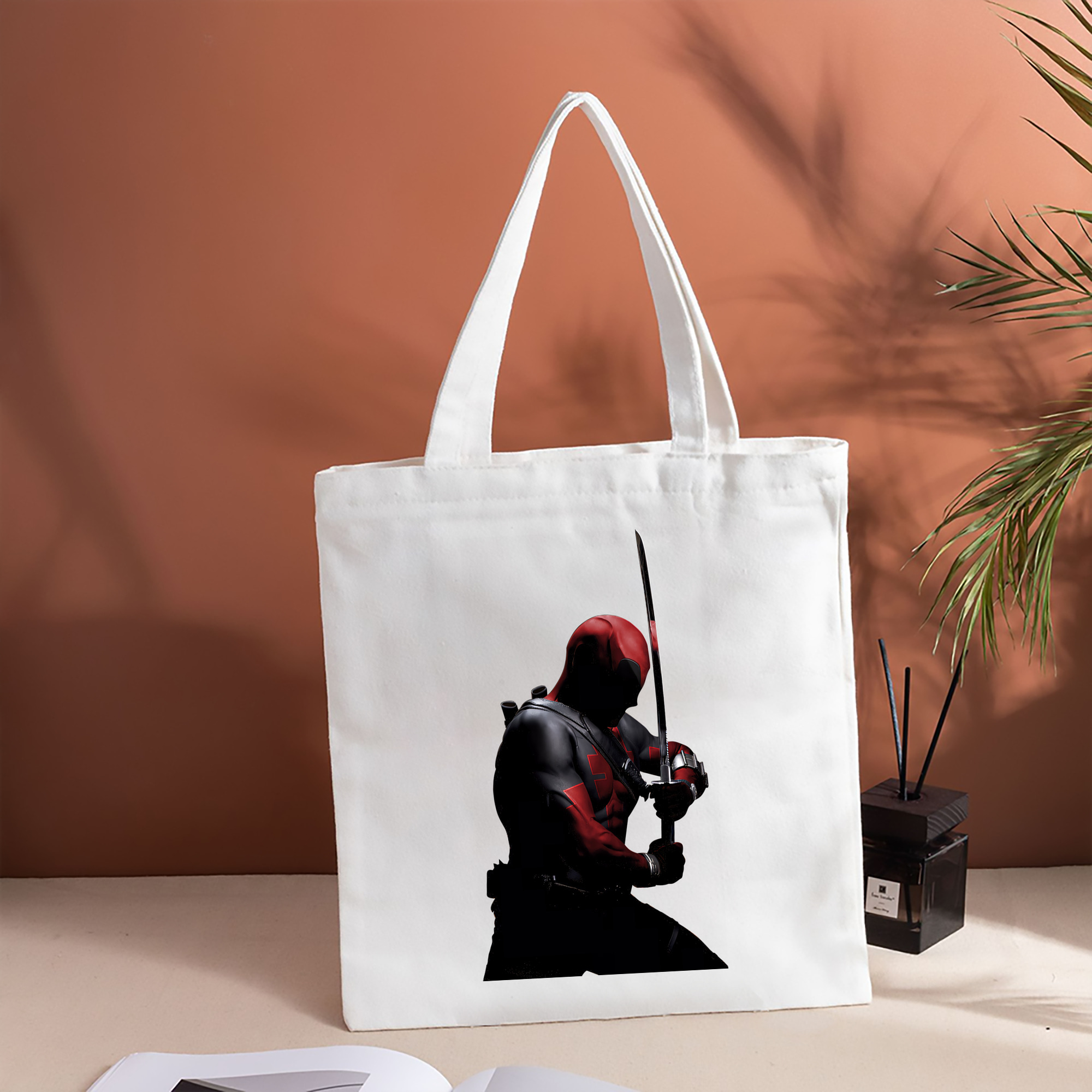 Deadpool デッドプール 縦型キャンバス生地手提げバッグ　トートバッグ