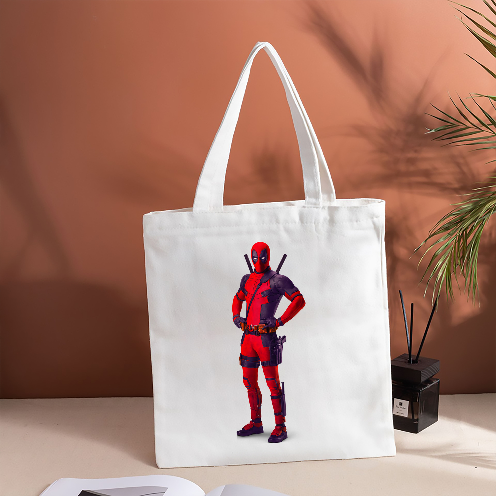 Deadpool デッドプール 縦型キャンバス生地手提げバッグ　トートバッグ
