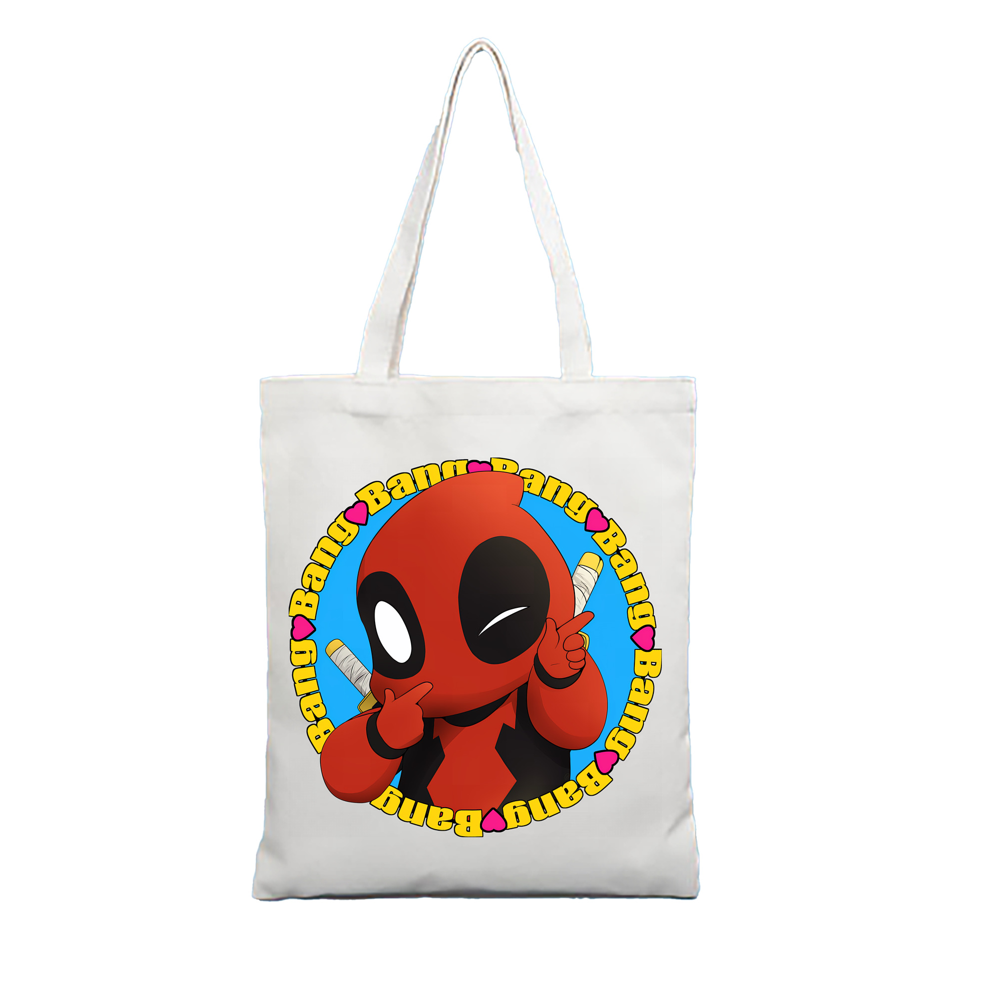 （画像用） Deadpool デッドプール 縦型キャンバス生地手提げバッグ　トートバッグ