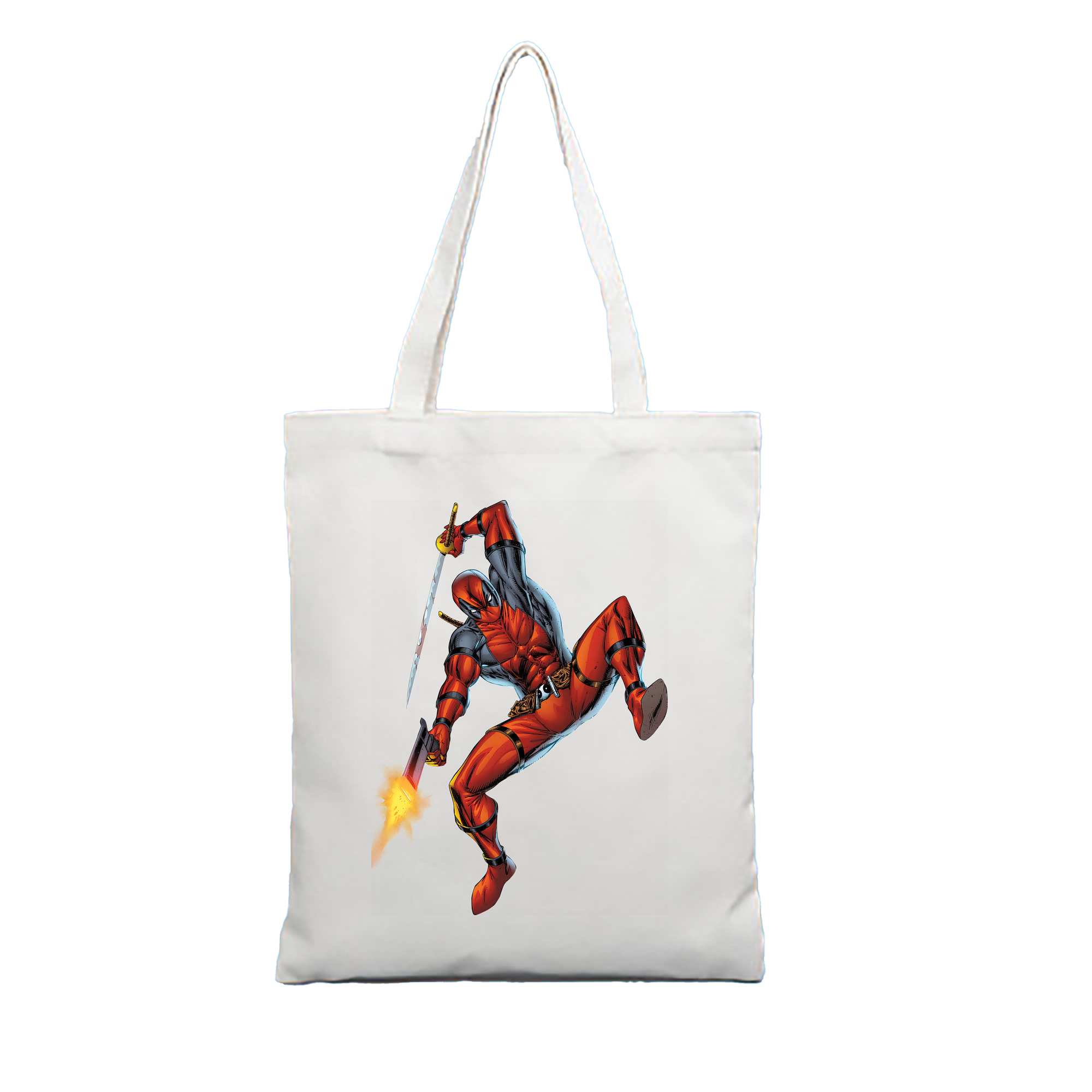 （画像用） Deadpool デッドプール 縦型キャンバス生地手提げバッグ　トートバッグ