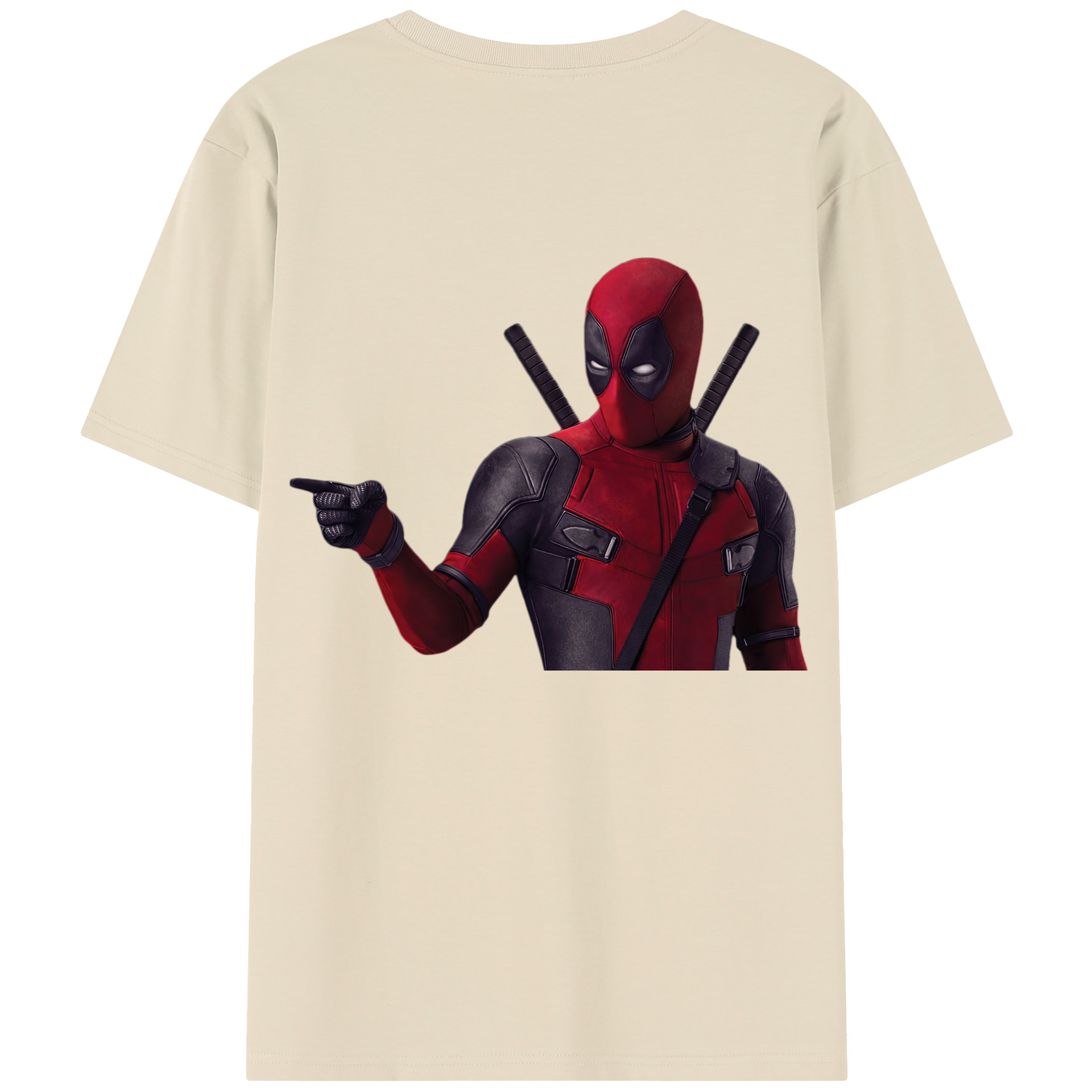 （画像用） Deadpool デッドプール 綿100％半袖Tシャツ（背面プリント）