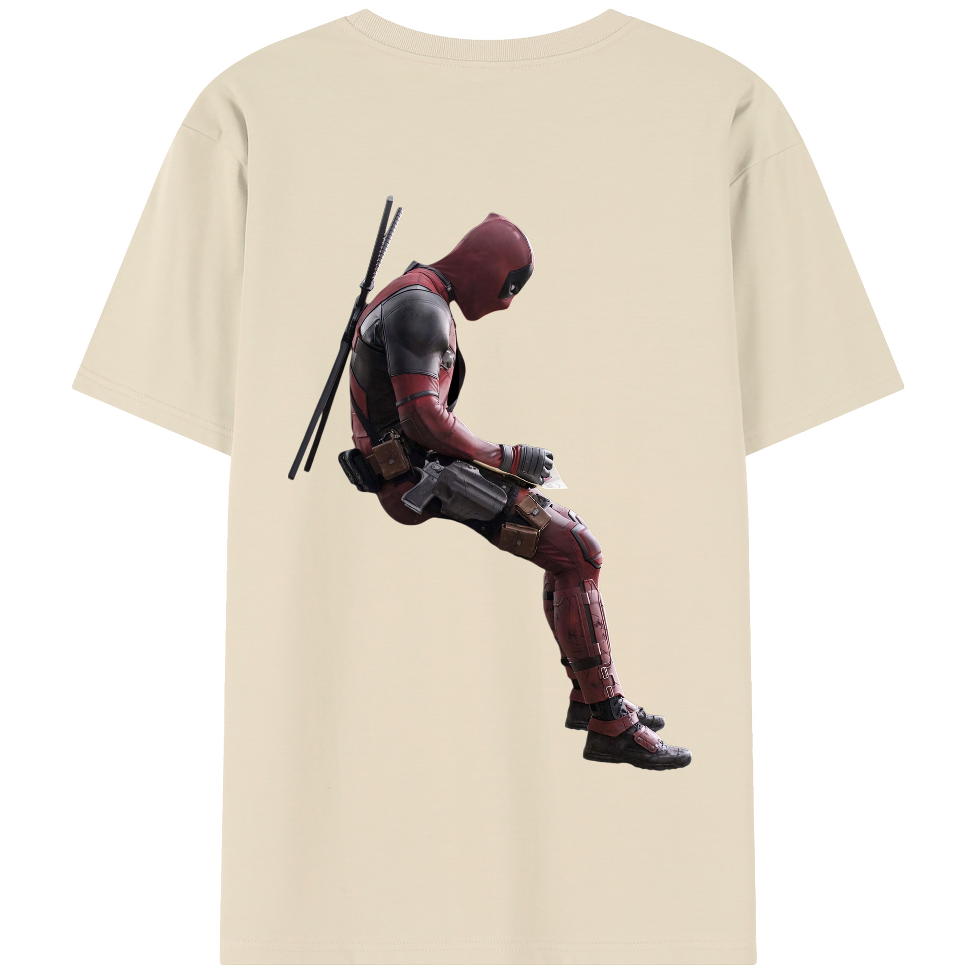 （画像用） Deadpool デッドプール 綿100％半袖Tシャツ（背面プリント）