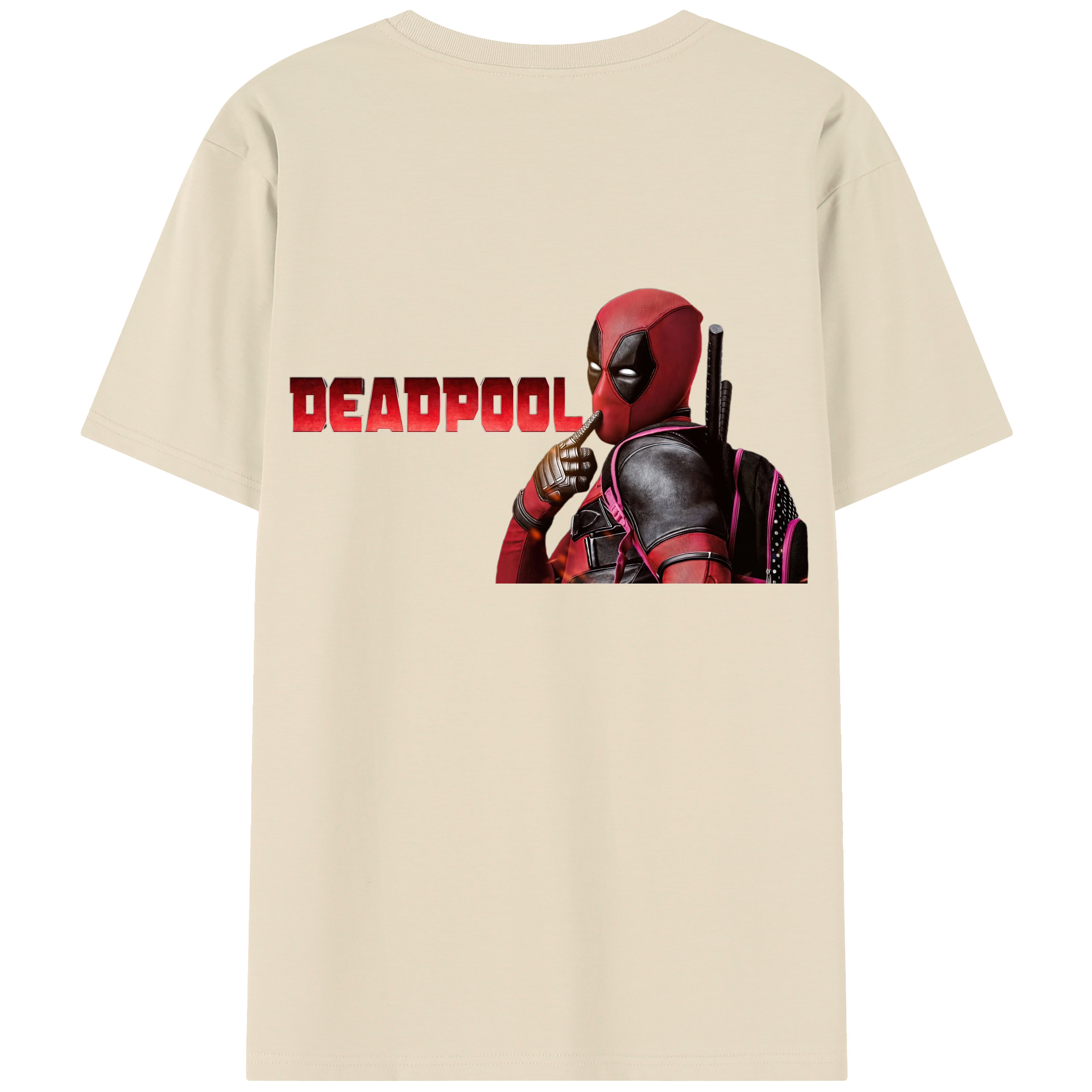 （画像用） Deadpool デッドプール 綿100％半袖Tシャツ（背面プリント）