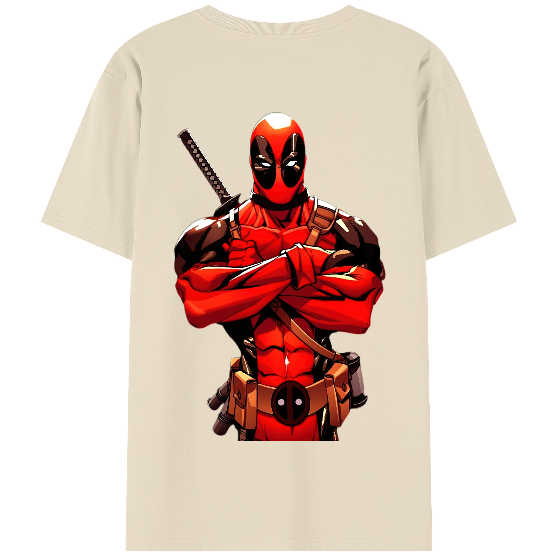 （画像用） Deadpool デッドプール 綿100％半袖Tシャツ（背面プリント）