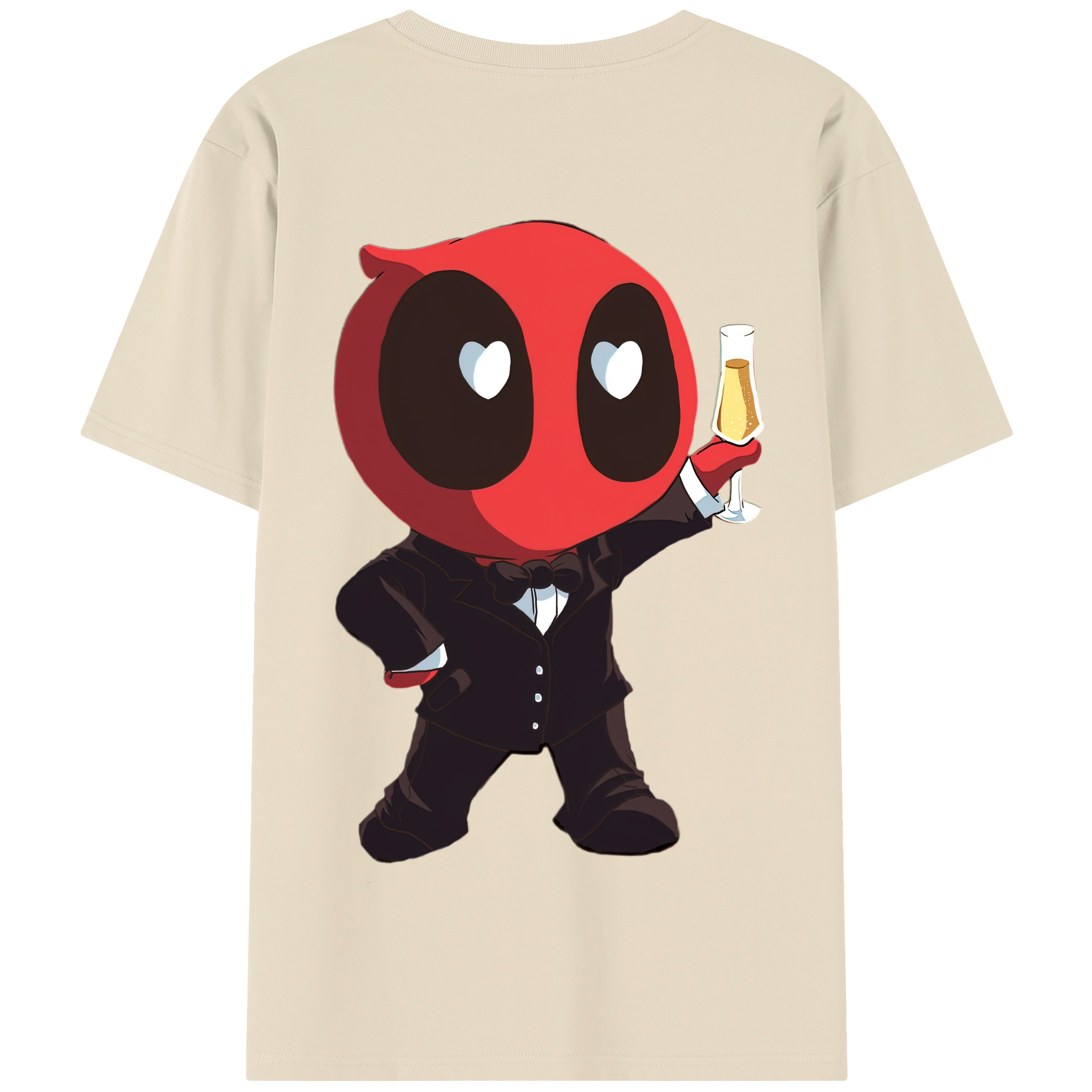 （画像用） Deadpool デッドプール 綿100％半袖Tシャツ（背面プリント）