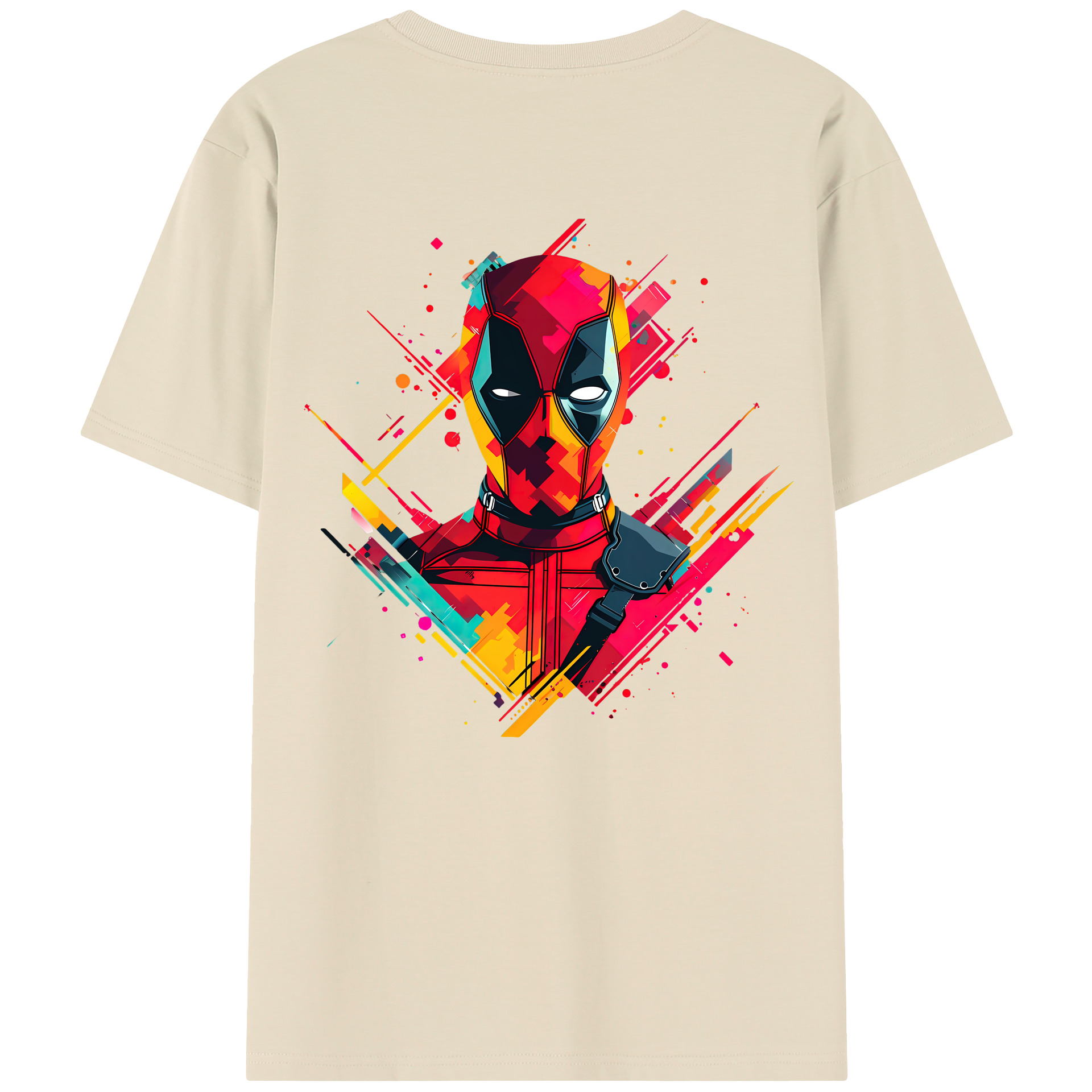 （画像用） Deadpool デッドプール 綿100％半袖Tシャツ（背面プリント）