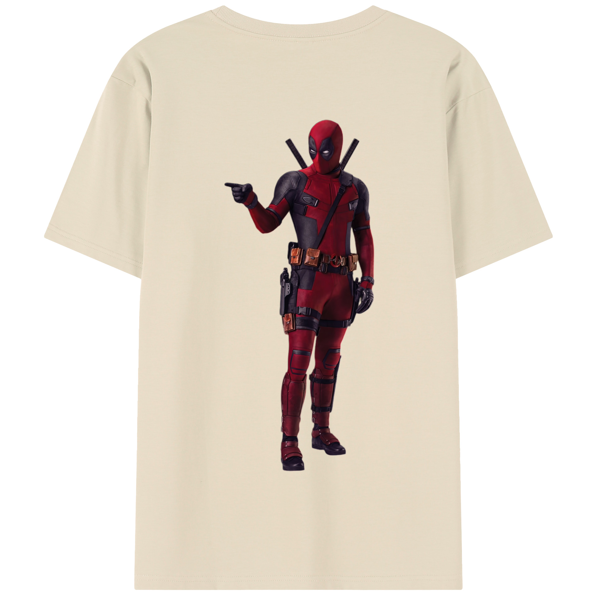 （画像用） Deadpool デッドプール 綿100％半袖Tシャツ（背面プリント）
