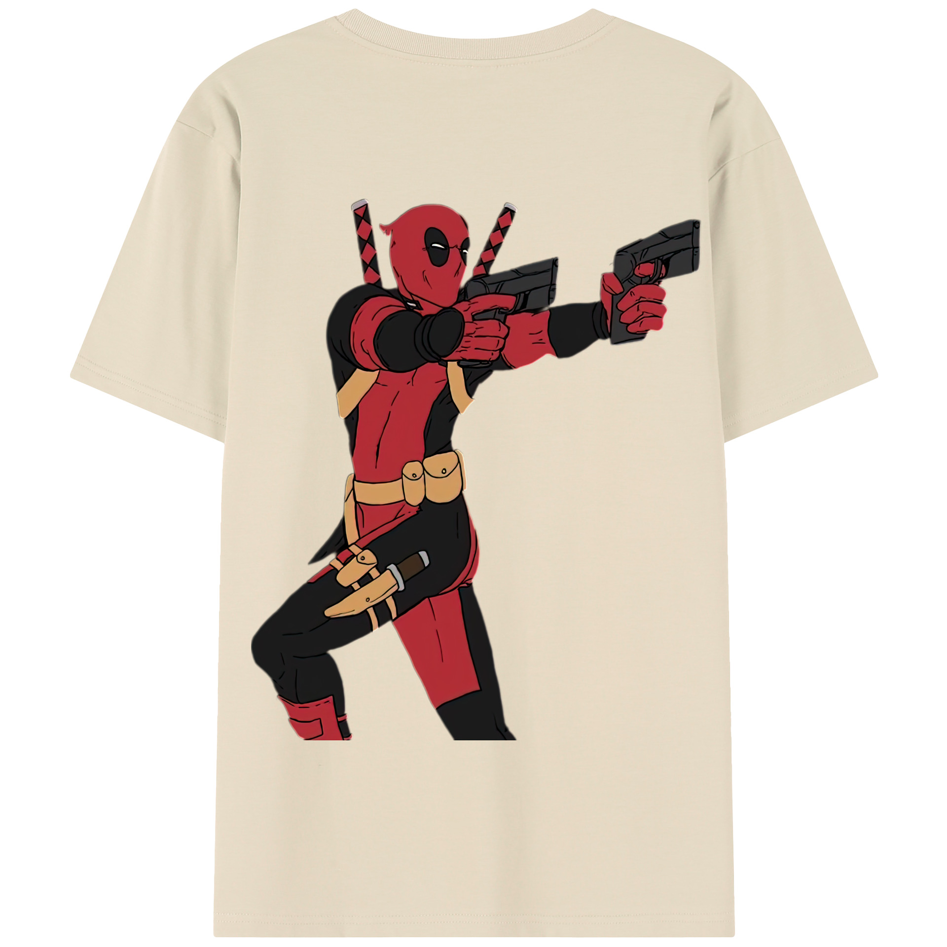 （画像用） Deadpool デッドプール 綿100％半袖Tシャツ（背面プリント）