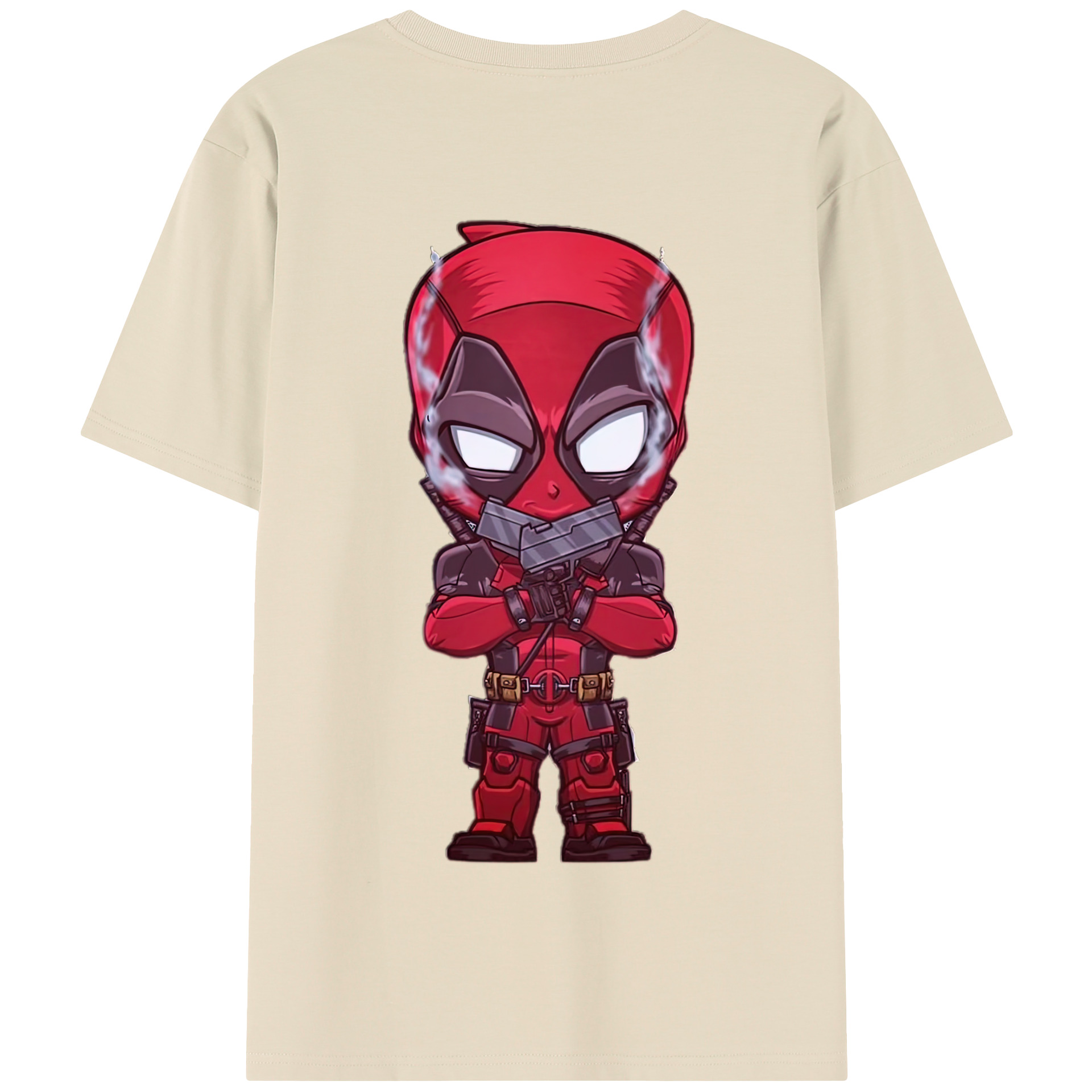 （画像用） Deadpool デッドプール 綿100％半袖Tシャツ（背面プリント）