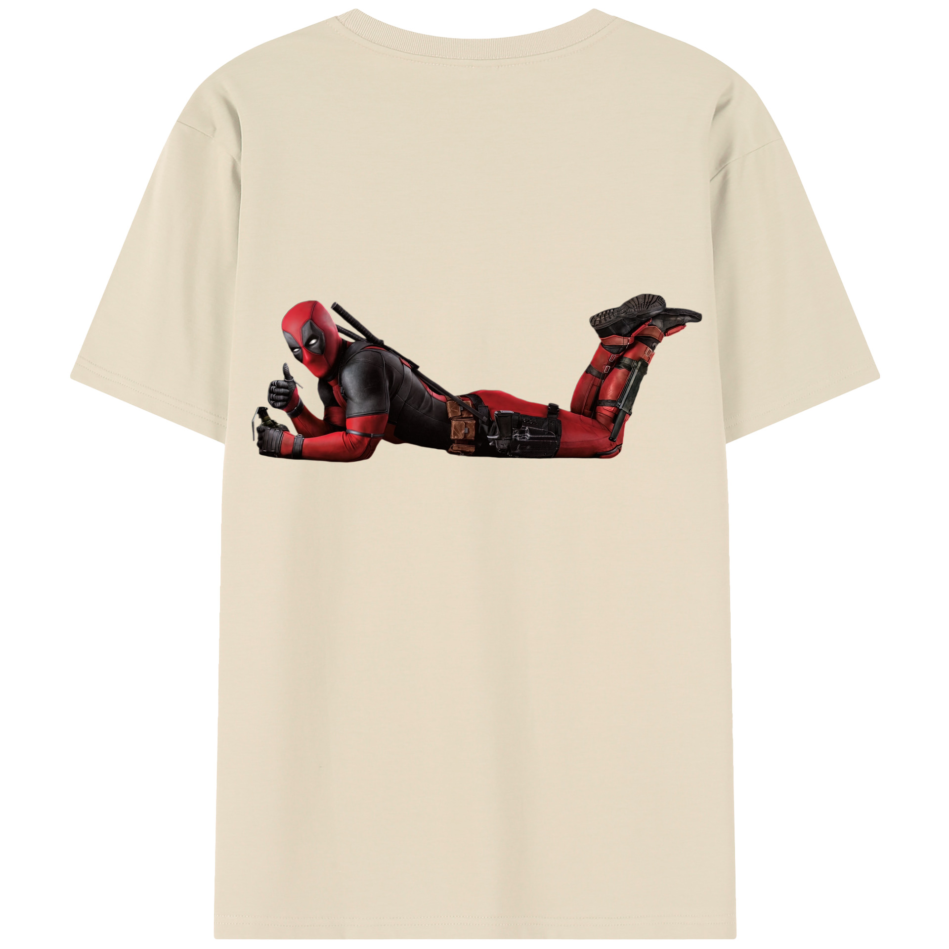 （画像用） Deadpool デッドプール 綿100％半袖Tシャツ（背面プリント）