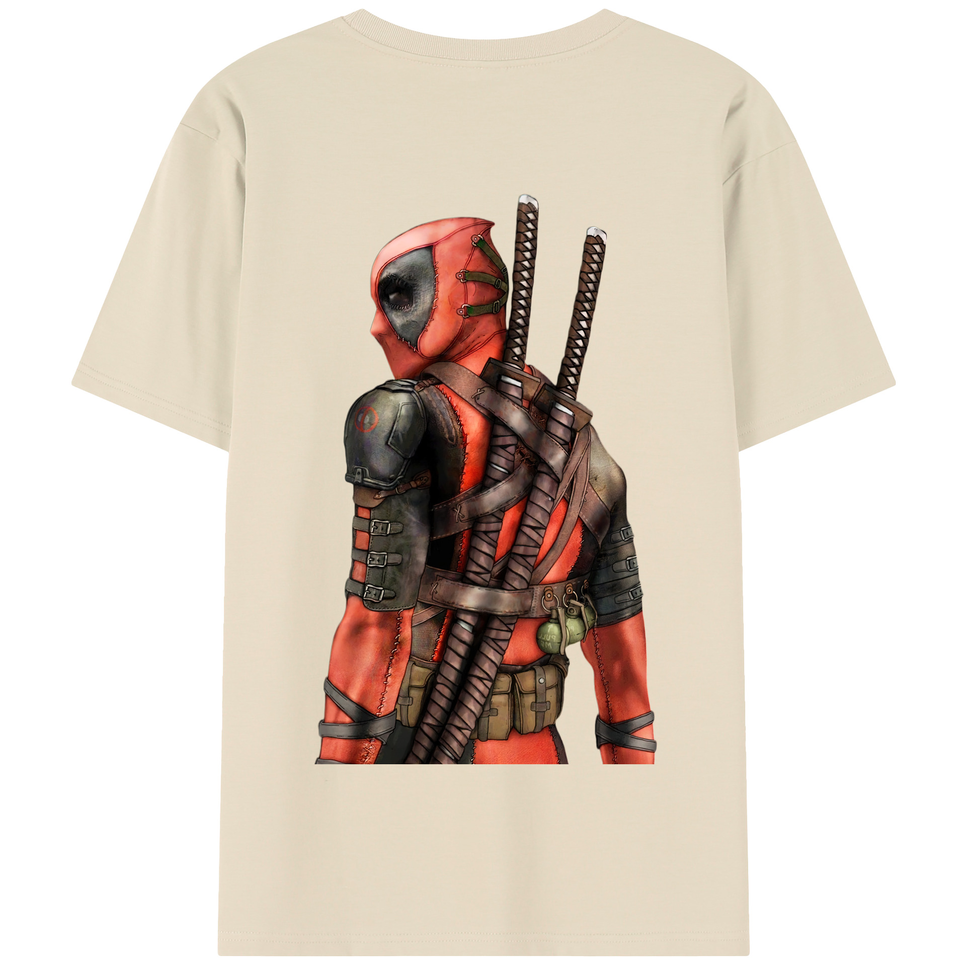 （画像用） Deadpool デッドプール 綿100％半袖Tシャツ（背面プリント）