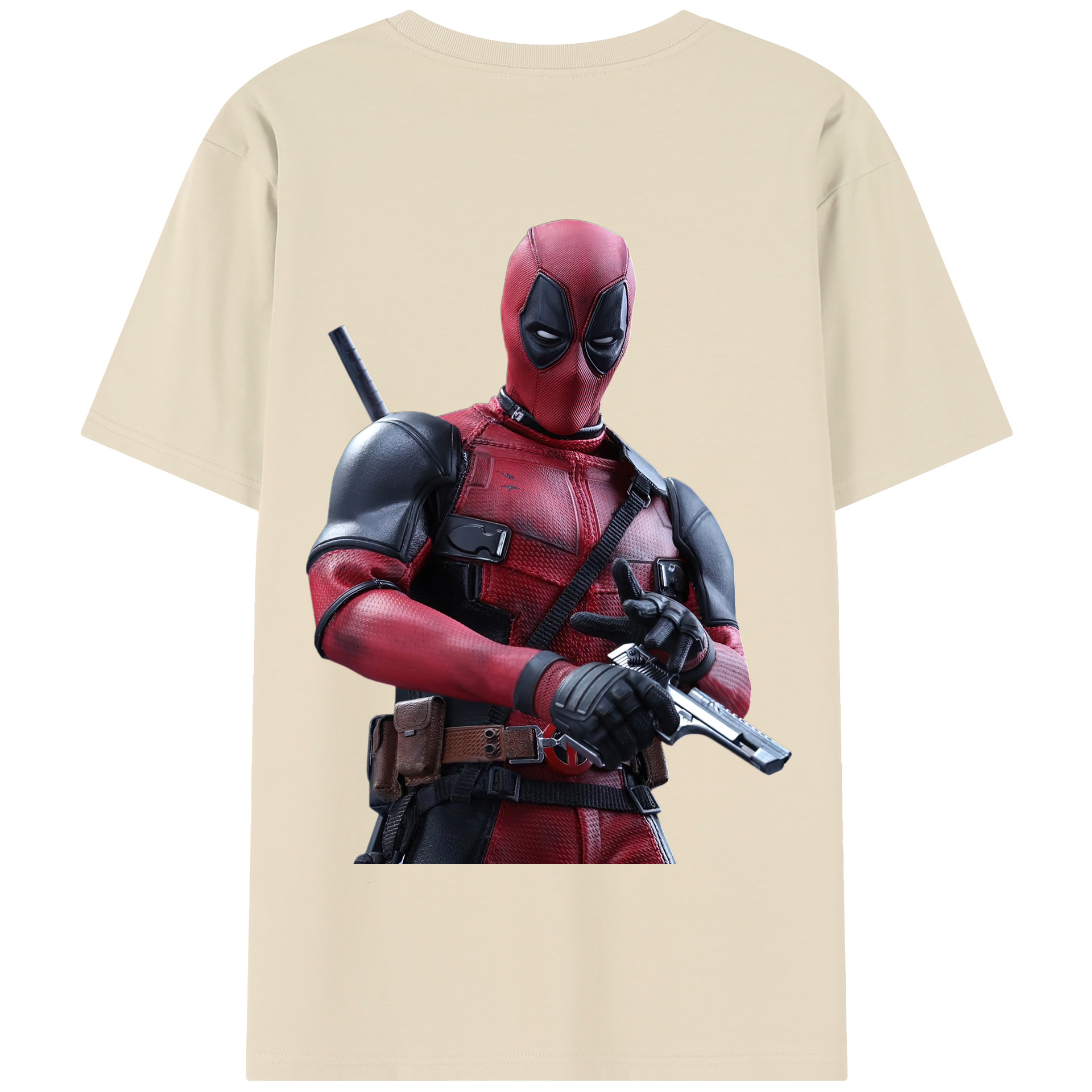 （画像用） Deadpool デッドプール 綿100％半袖Tシャツ（背面プリント）