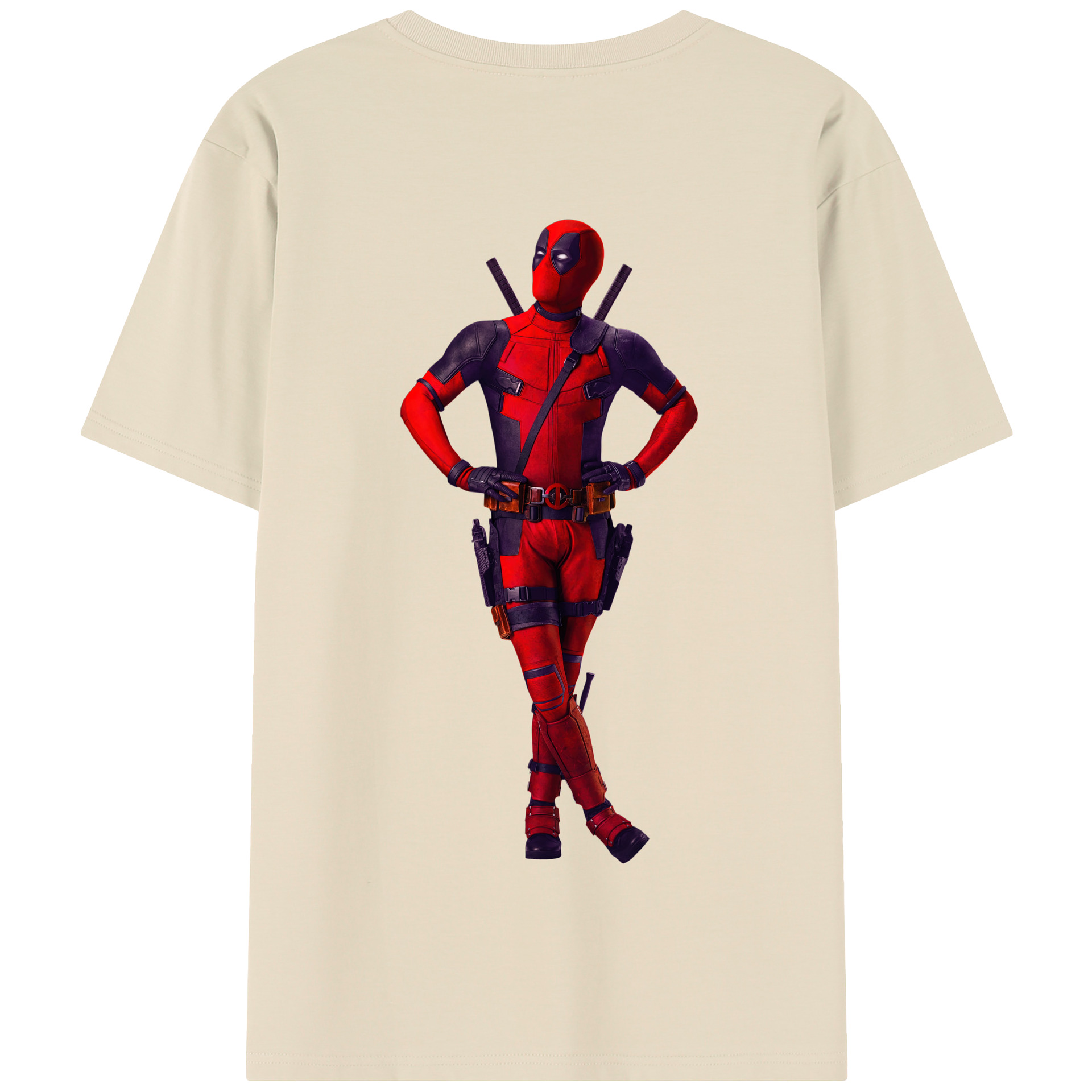 （画像用） Deadpool デッドプール 綿100％半袖Tシャツ（背面プリント）