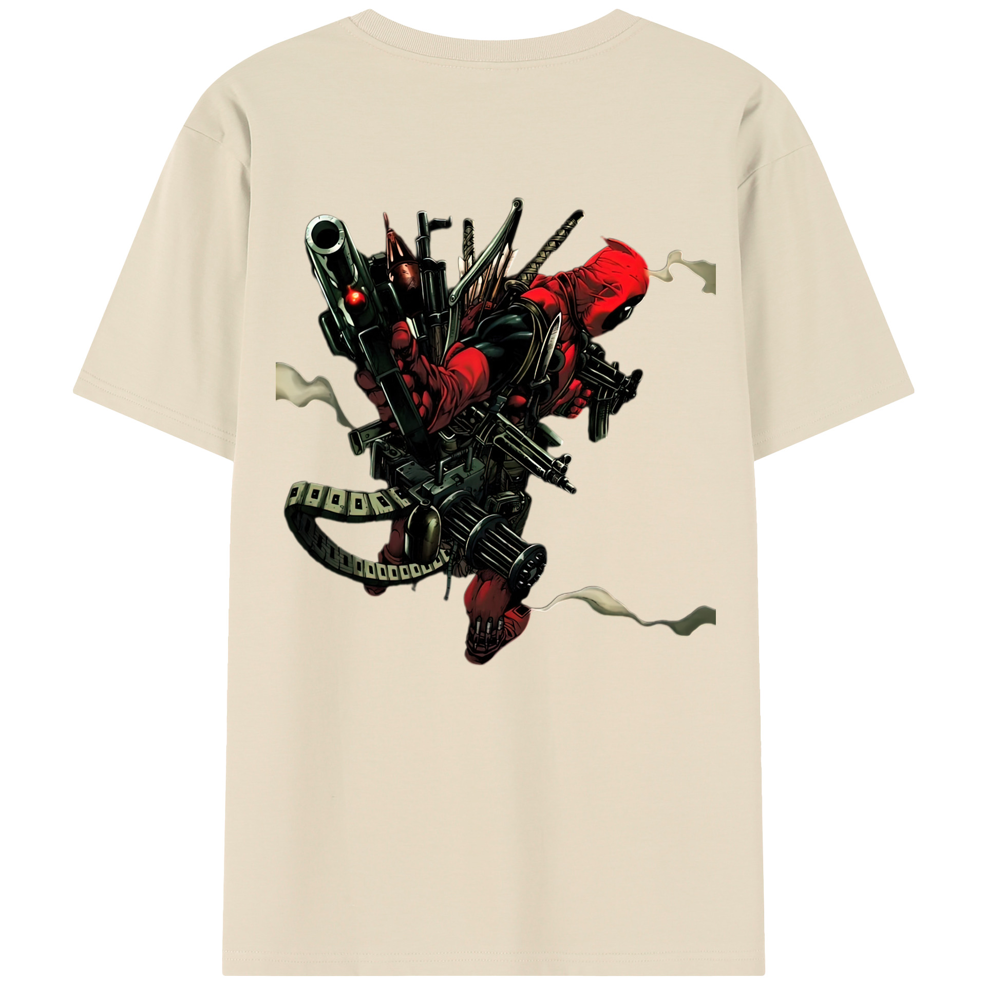 （画像用） Deadpool デッドプール 綿100％半袖Tシャツ（背面プリント）