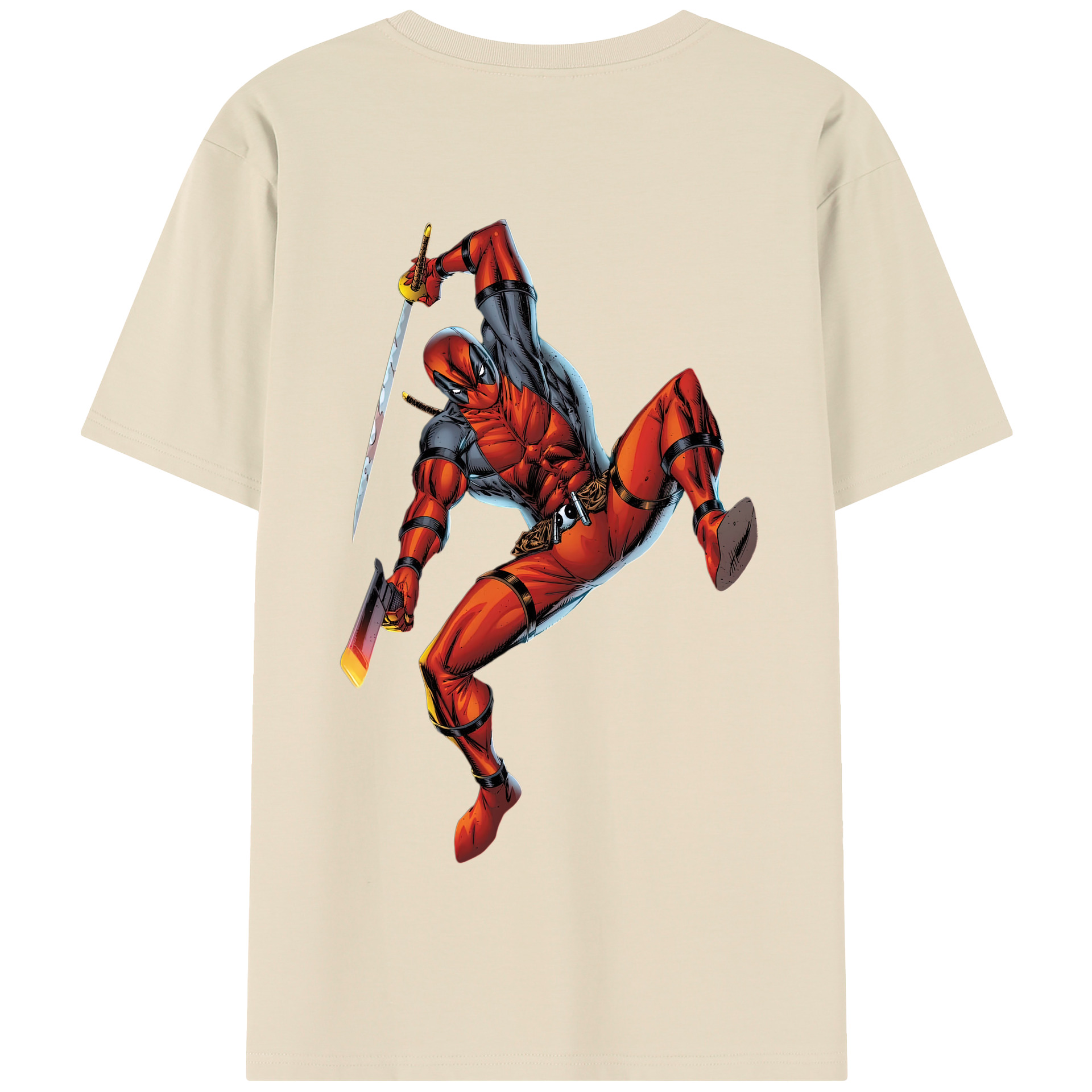 （画像用） Deadpool デッドプール 綿100％半袖Tシャツ（背面プリント）