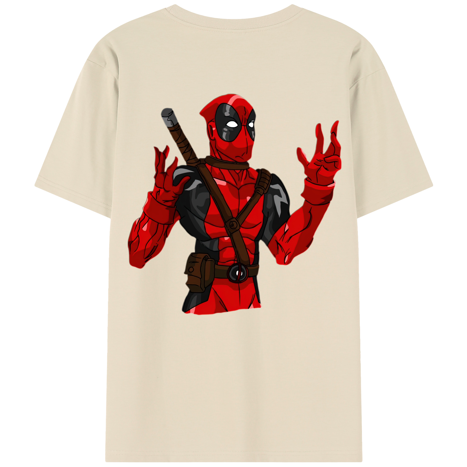 （画像用） Deadpool デッドプール 綿100％半袖Tシャツ（背面プリント）