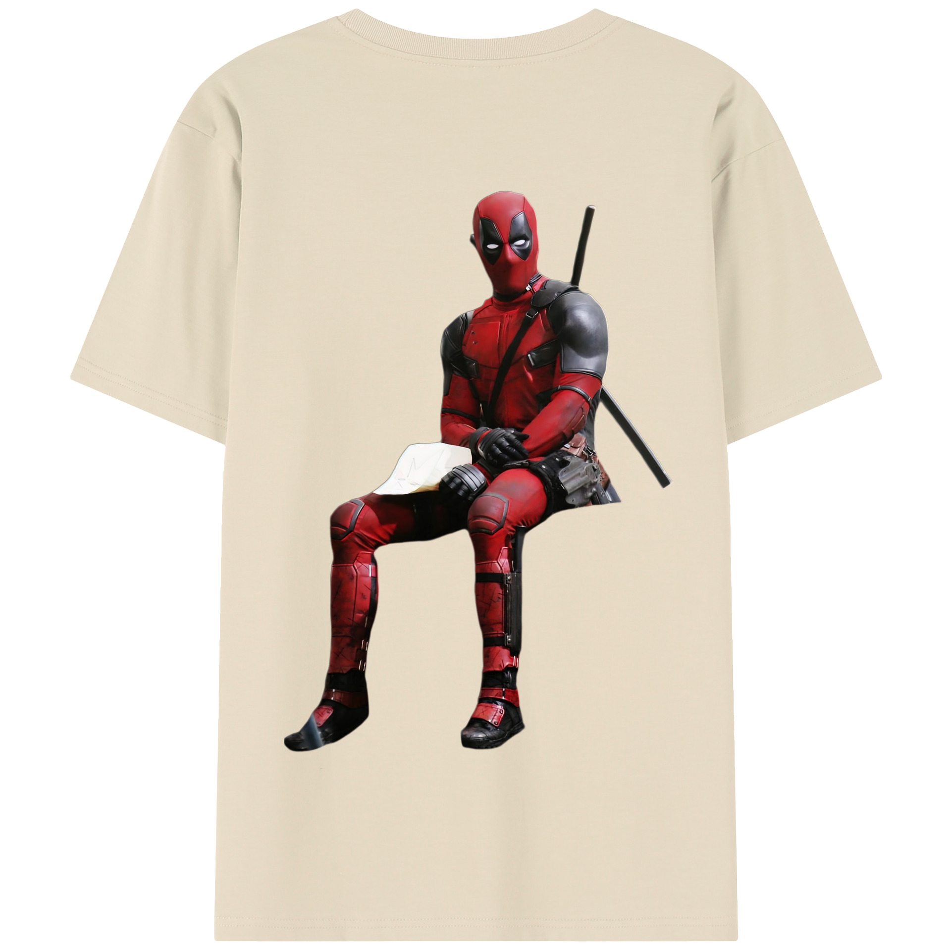 （画像用） Deadpool デッドプール 綿100％半袖Tシャツ（背面プリント）