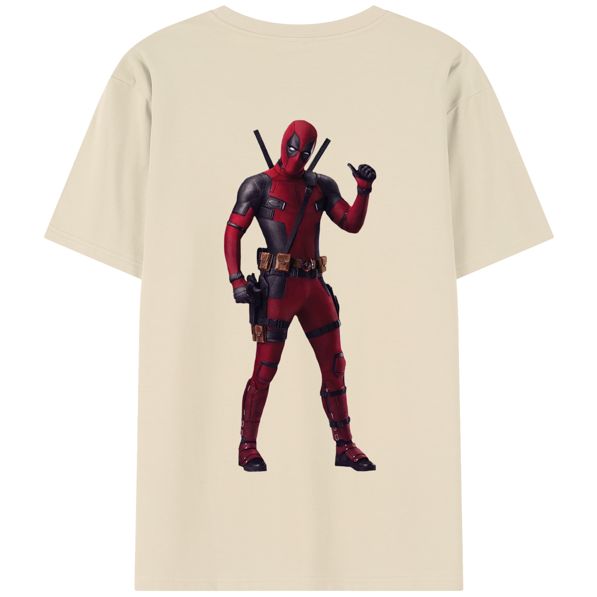 （画像用） Deadpool デッドプール 綿100％半袖Tシャツ（背面プリント）
