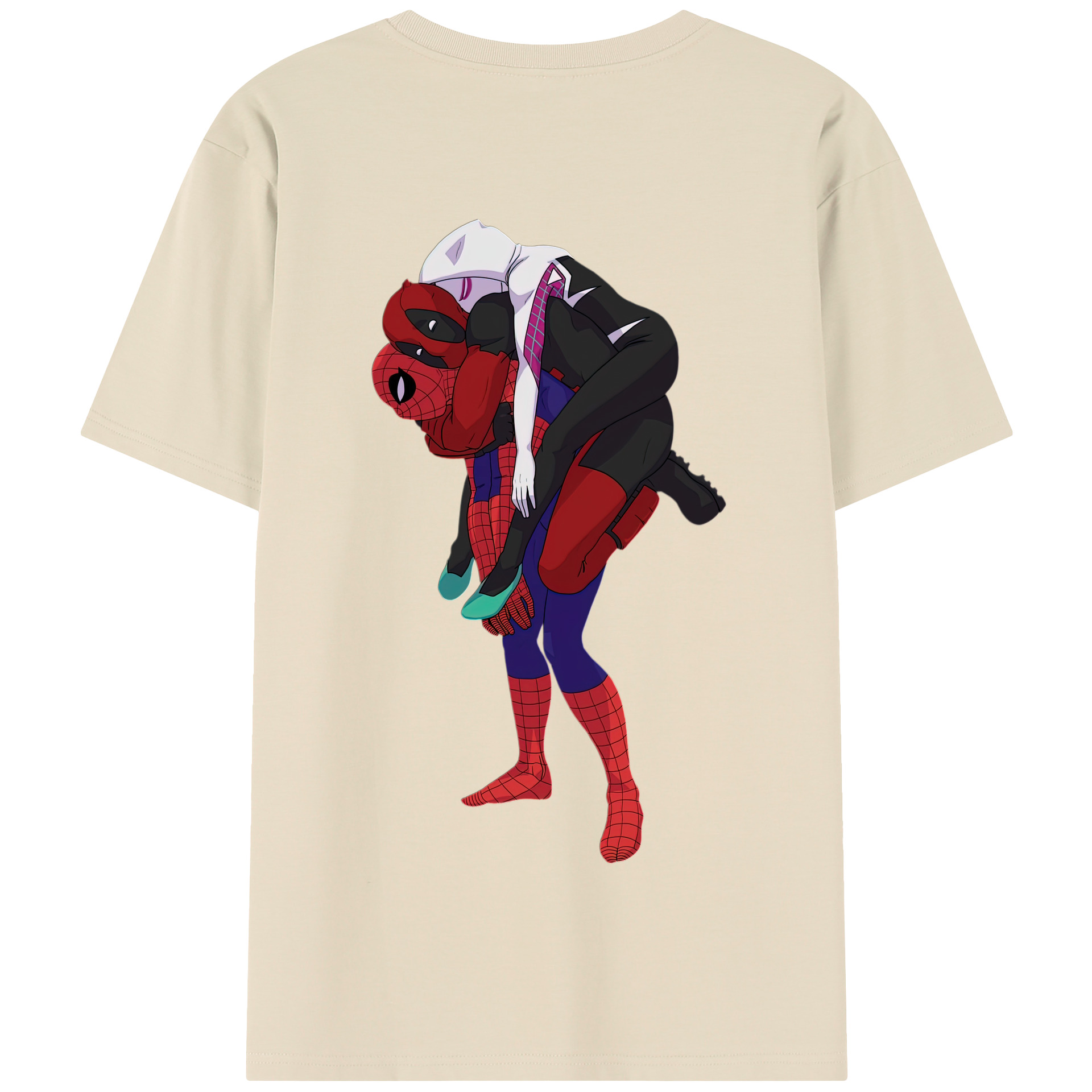 （画像用） Deadpool デッドプール 綿100％半袖Tシャツ（背面プリント）