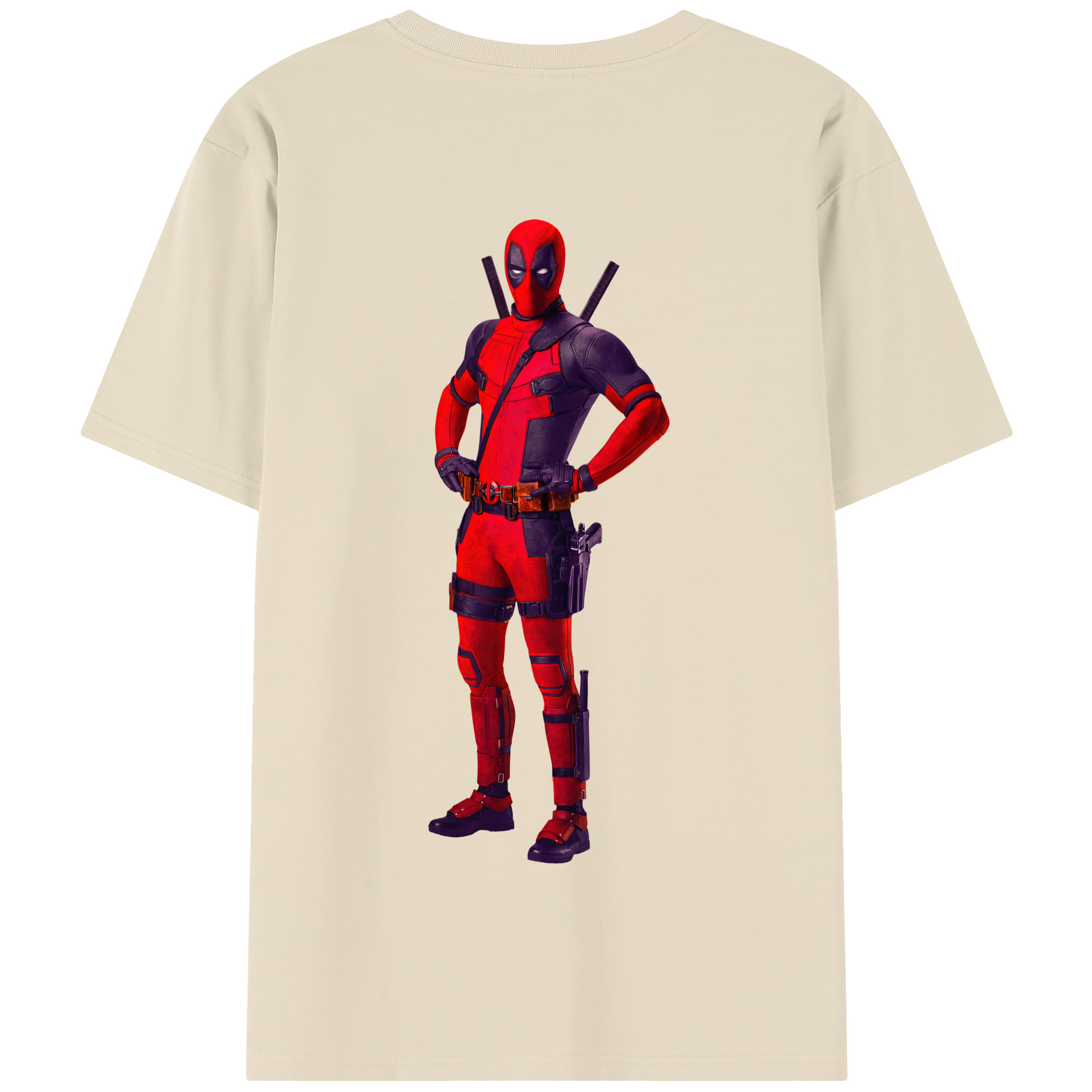 （画像用） Deadpool デッドプール 綿100％半袖Tシャツ（背面プリント）