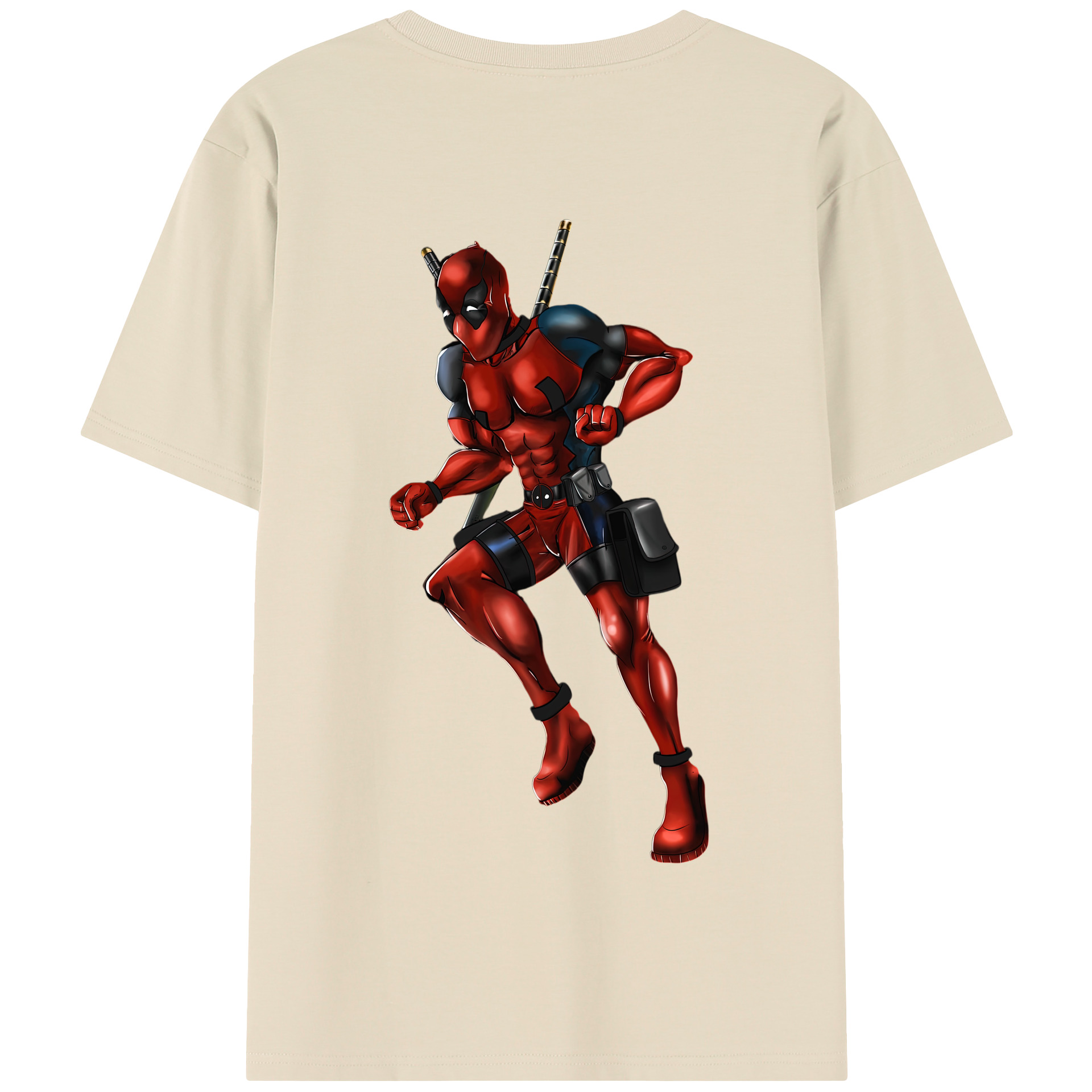 （画像用） Deadpool デッドプール 綿100％半袖Tシャツ（背面プリント）