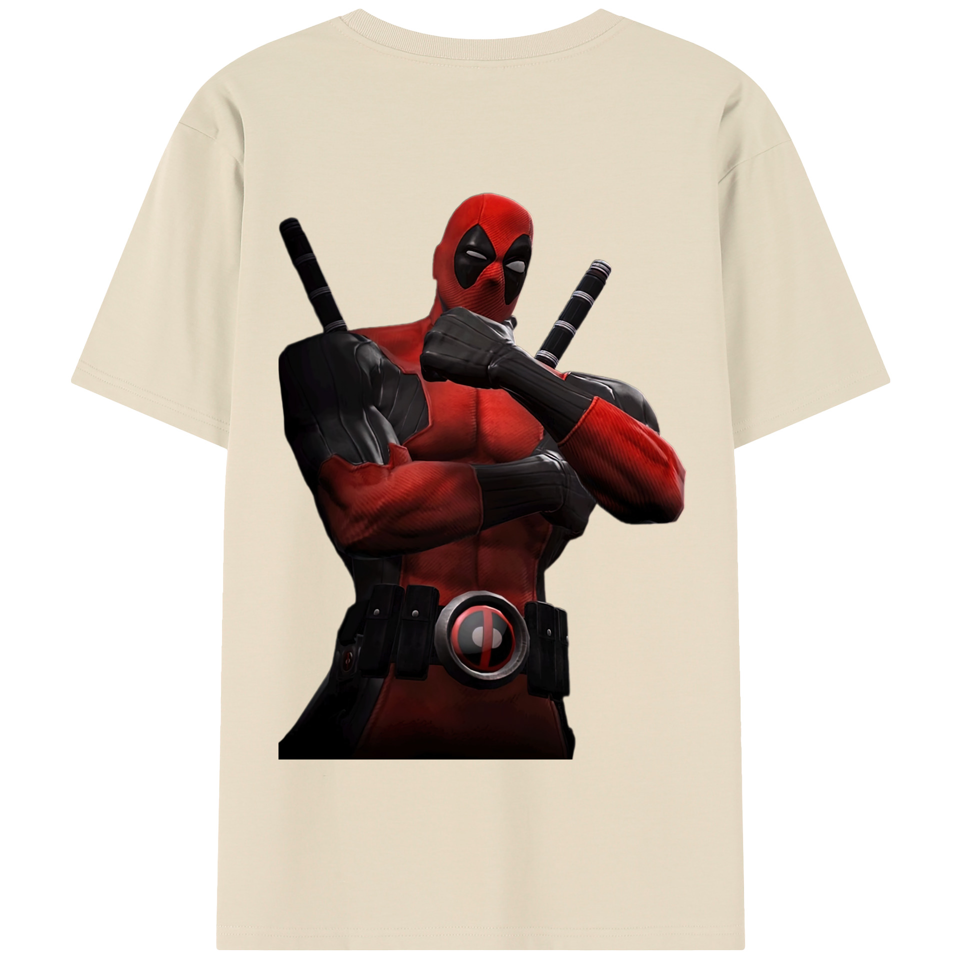 （画像用） Deadpool デッドプール 綿100％半袖Tシャツ（背面プリント）
