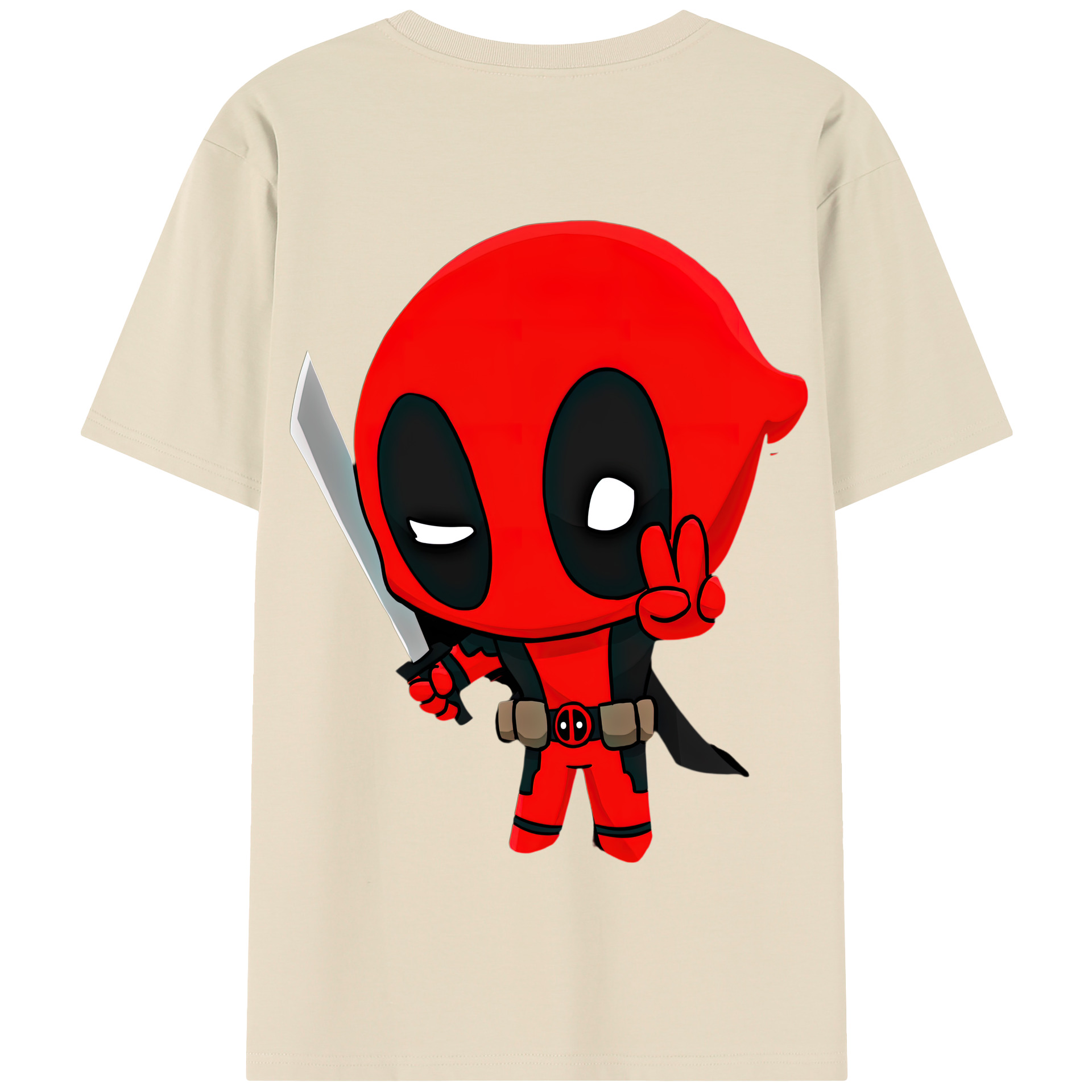 （画像用） Deadpool デッドプール 綿100％半袖Tシャツ（背面プリント）