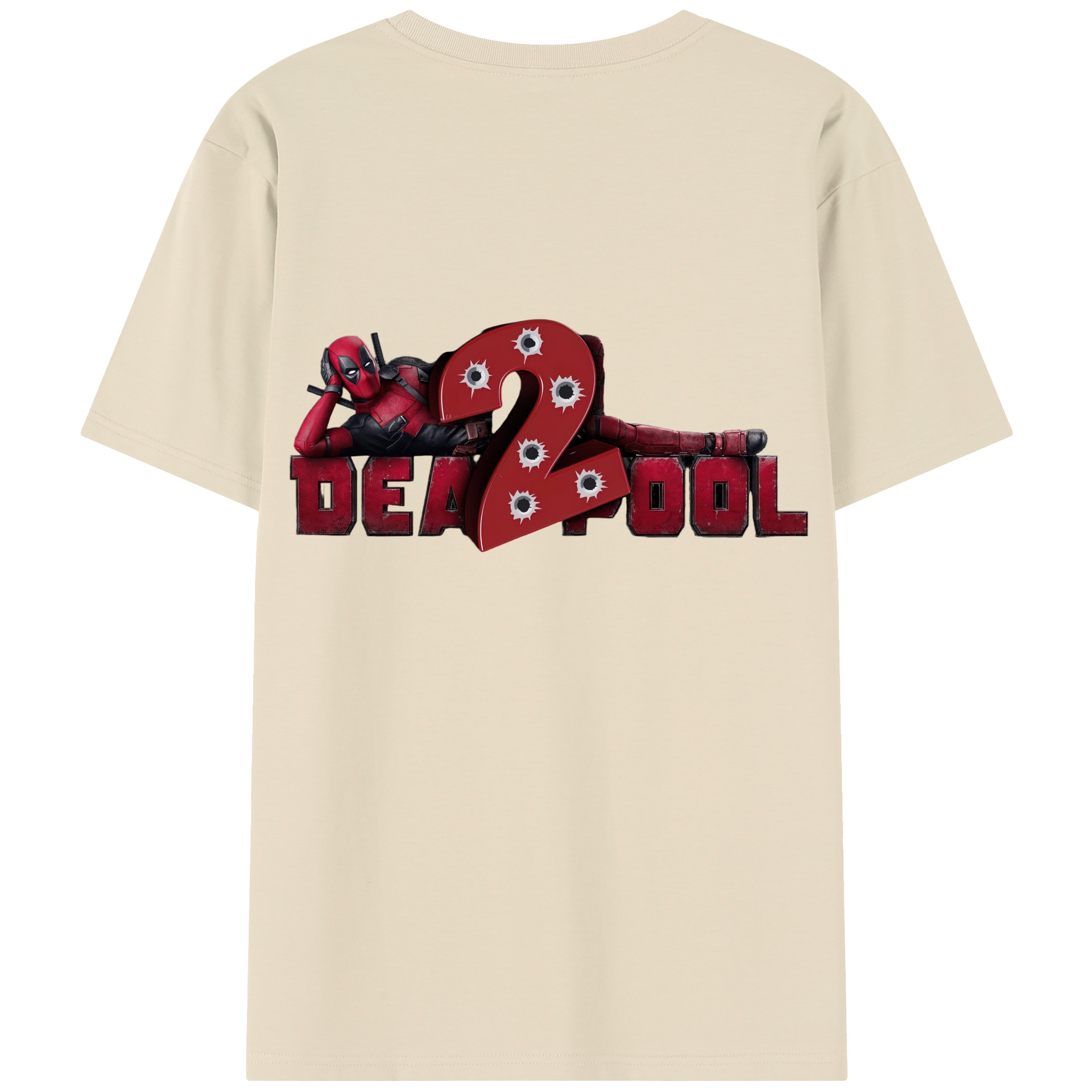 （画像用） Deadpool デッドプール 綿100％半袖Tシャツ（背面プリント）