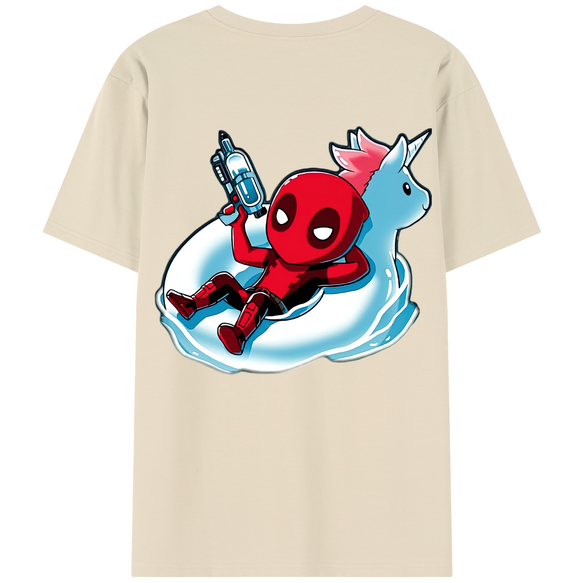 （画像用） Deadpool デッドプール 綿100％半袖Tシャツ（背面プリント）