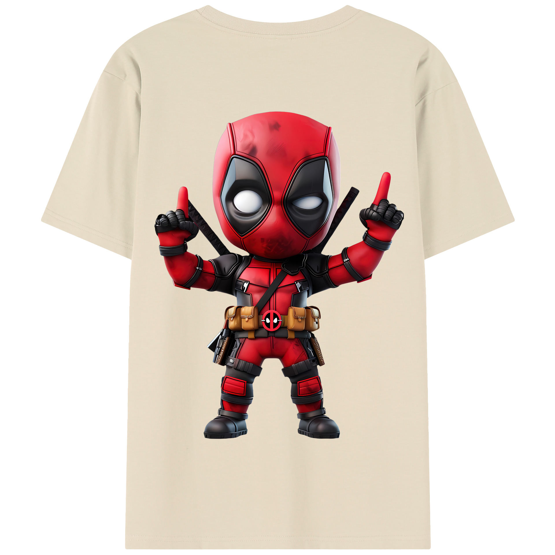 （画像用） Deadpool デッドプール 綿100％半袖Tシャツ（背面プリント）