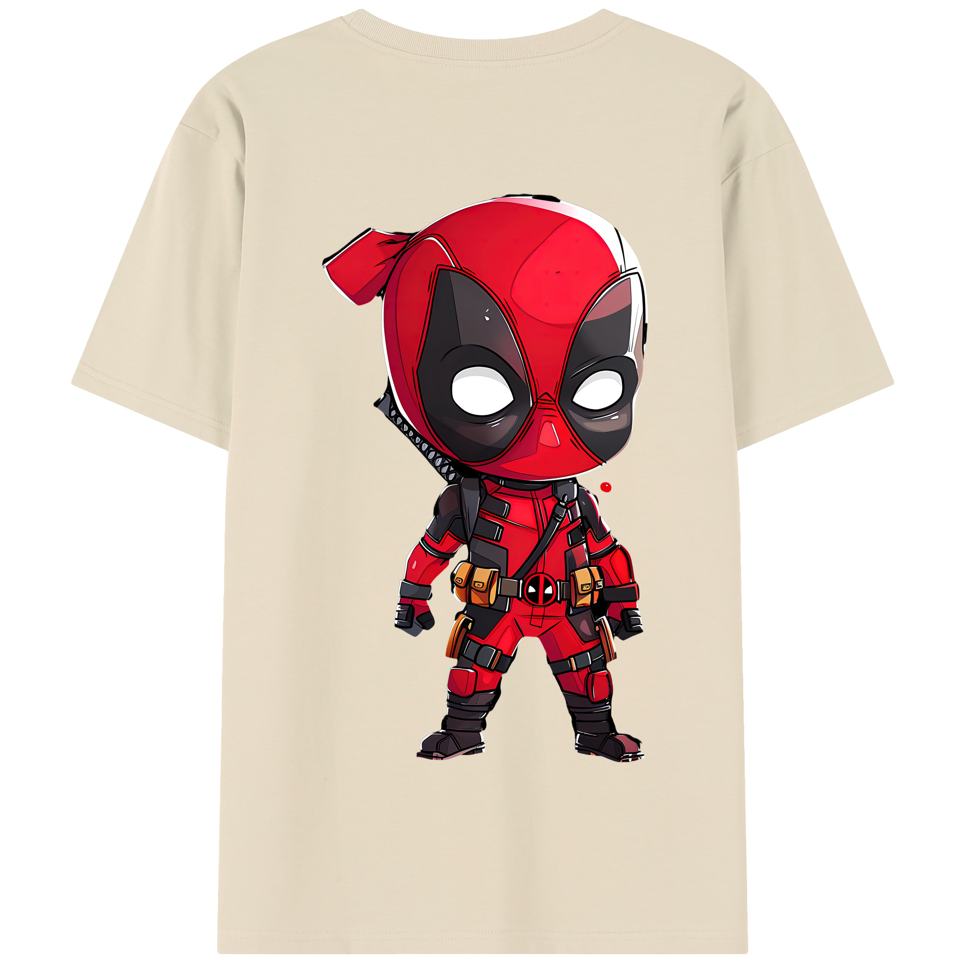 （画像用） Deadpool デッドプール 綿100％半袖Tシャツ（背面プリント）