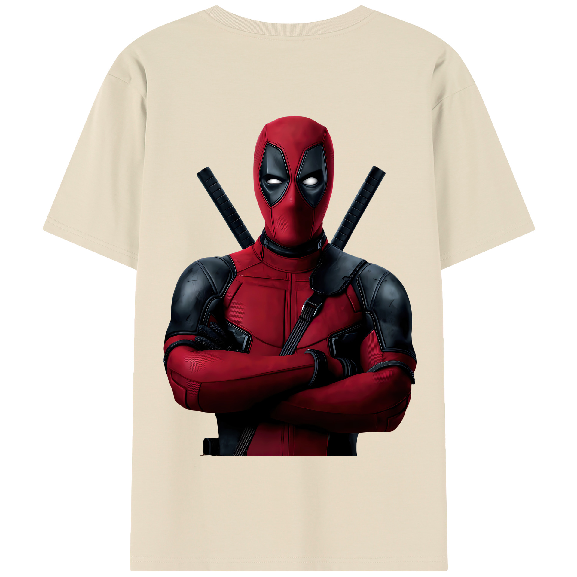 （画像用） Deadpool デッドプール 綿100％半袖Tシャツ（背面プリント）
