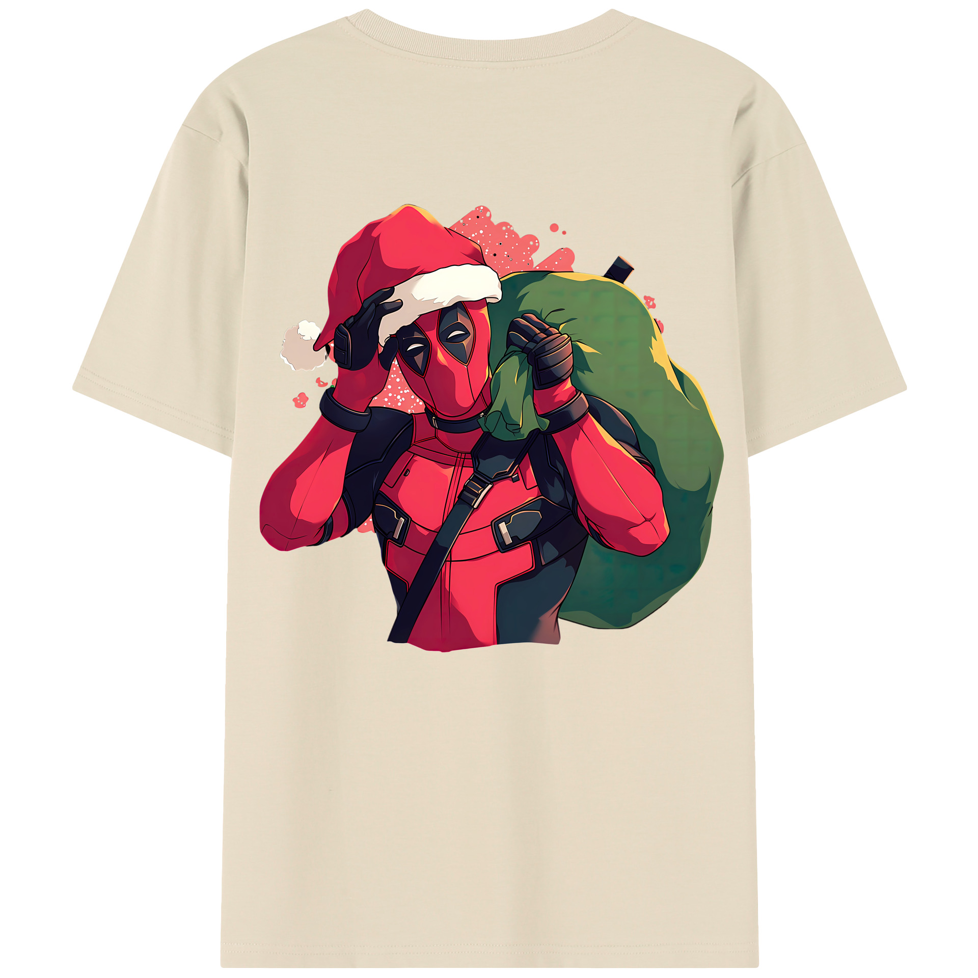 （画像用） Deadpool デッドプール 綿100％半袖Tシャツ（背面プリント）