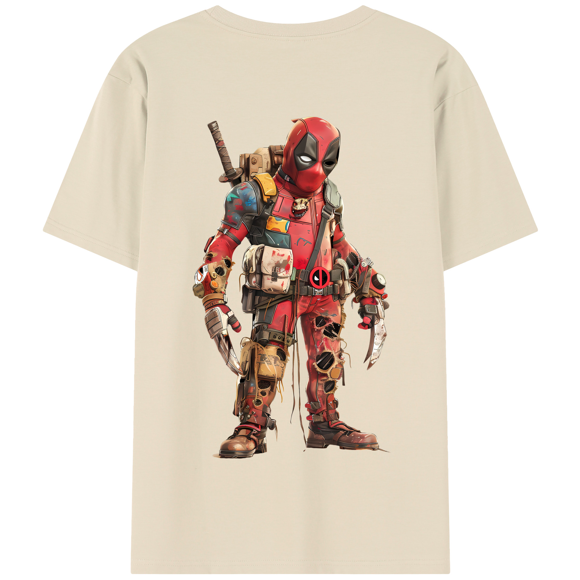 （画像用） Deadpool デッドプール 綿100％半袖Tシャツ（背面プリント）