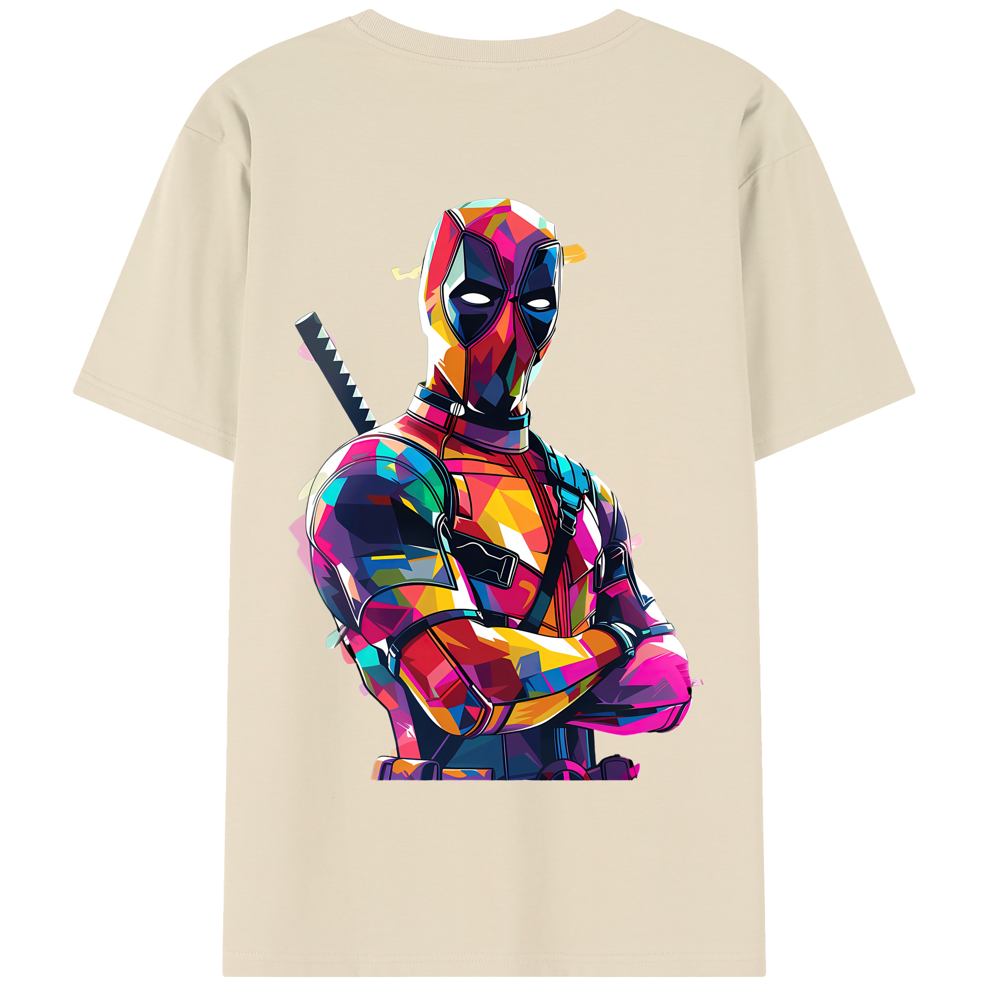 （画像用） Deadpool デッドプール 綿100％半袖Tシャツ（背面プリント）