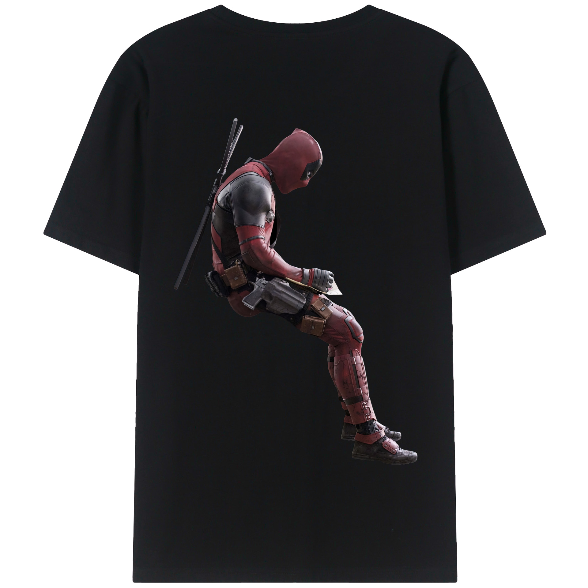 （画像用） Deadpool デッドプール 綿100％半袖Tシャツ（背面プリント）